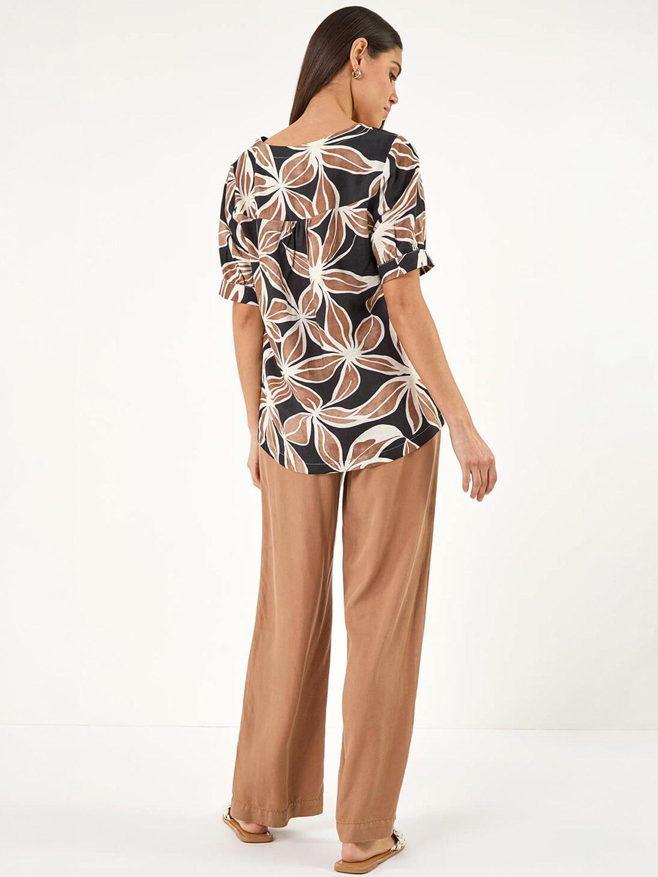 Image 2 of 5 of Roman Floral Print Top