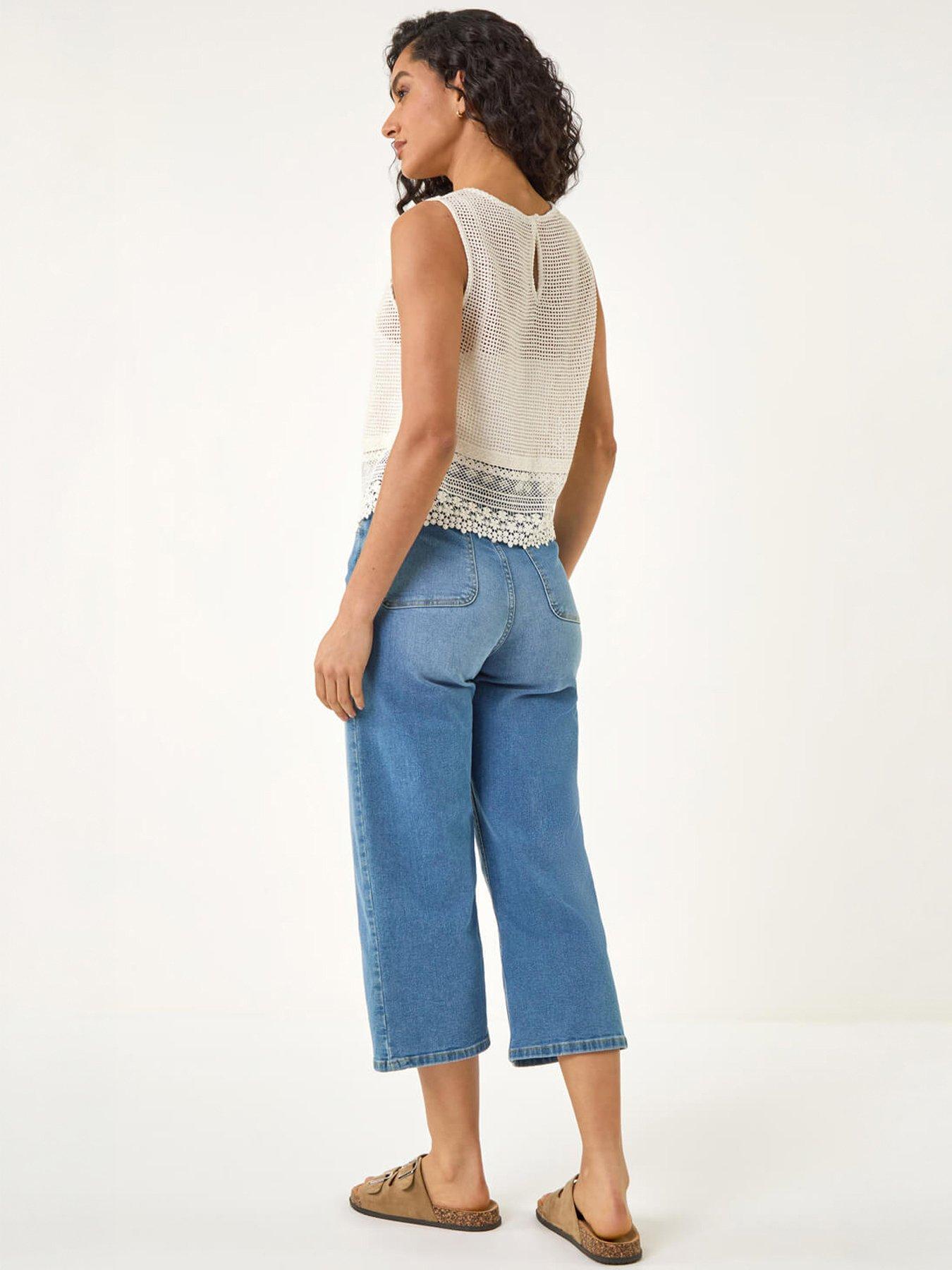 Image 2 of 4 of Roman Dusk Embroidered Crochet Top