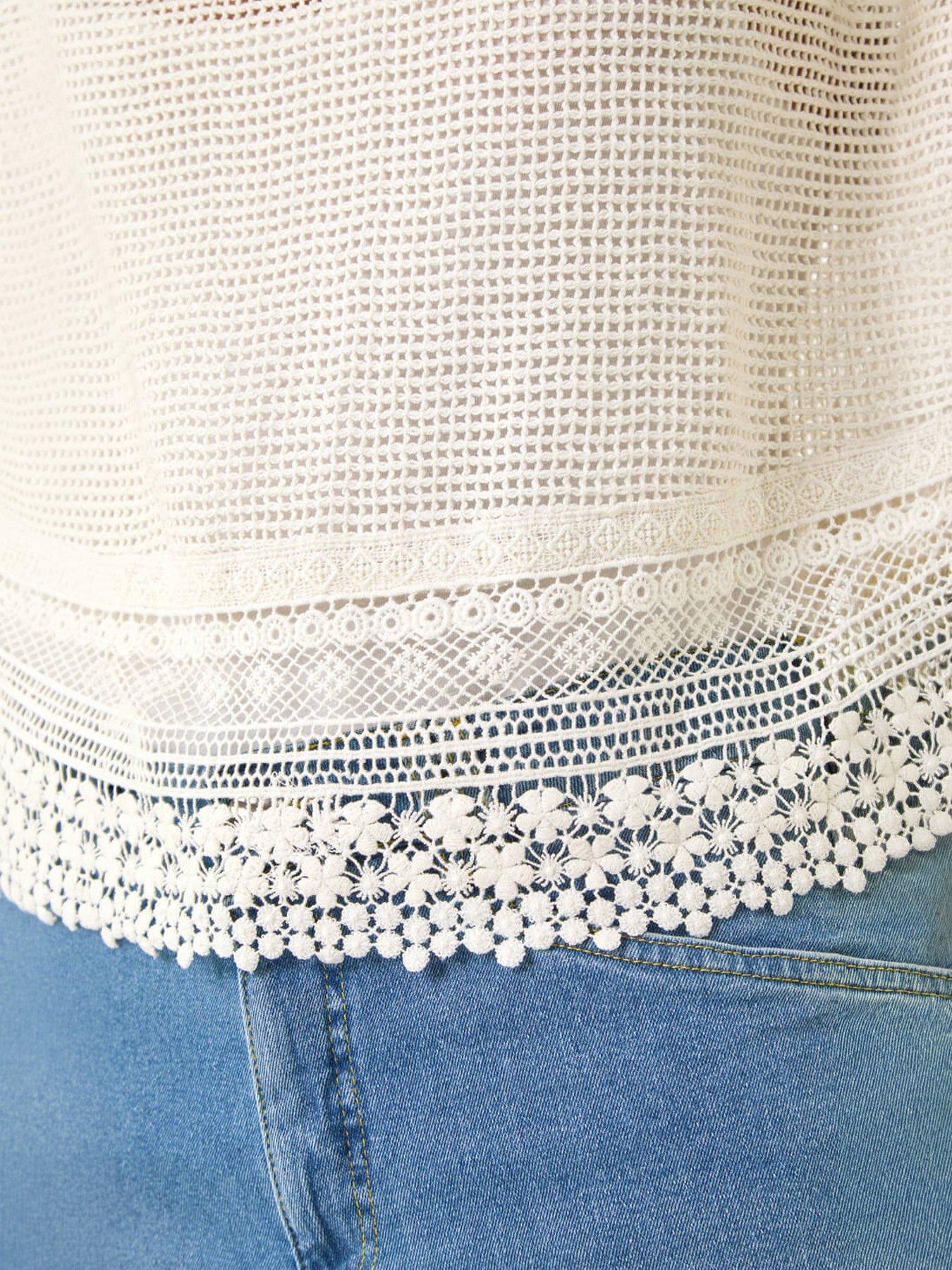 Image 4 of 4 of Roman Dusk Embroidered Crochet Top