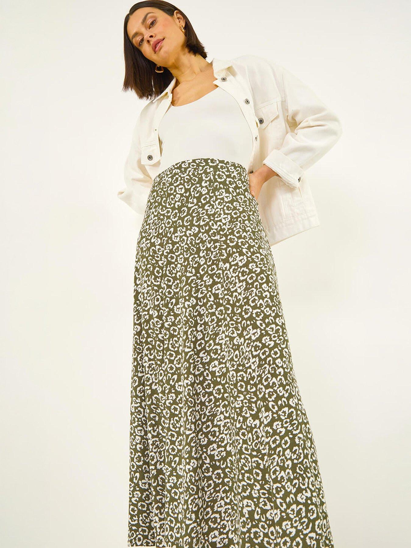Image 5 of 5 of Roman Leopard Print Midi Skirt