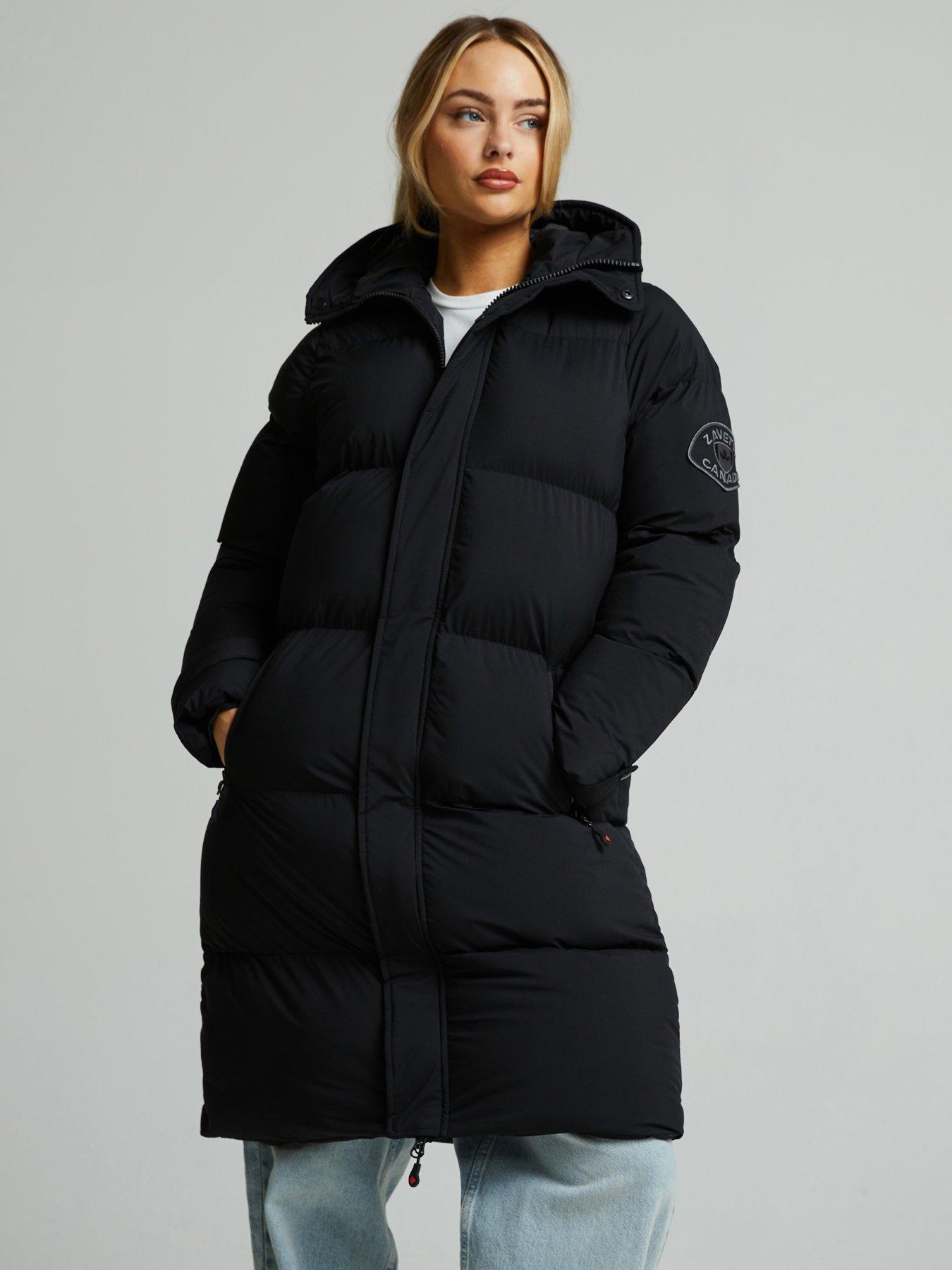 Image 1 of 6 of Zavetti Canada Women's Zavetti Canada Longline Puffer Jacket - Black