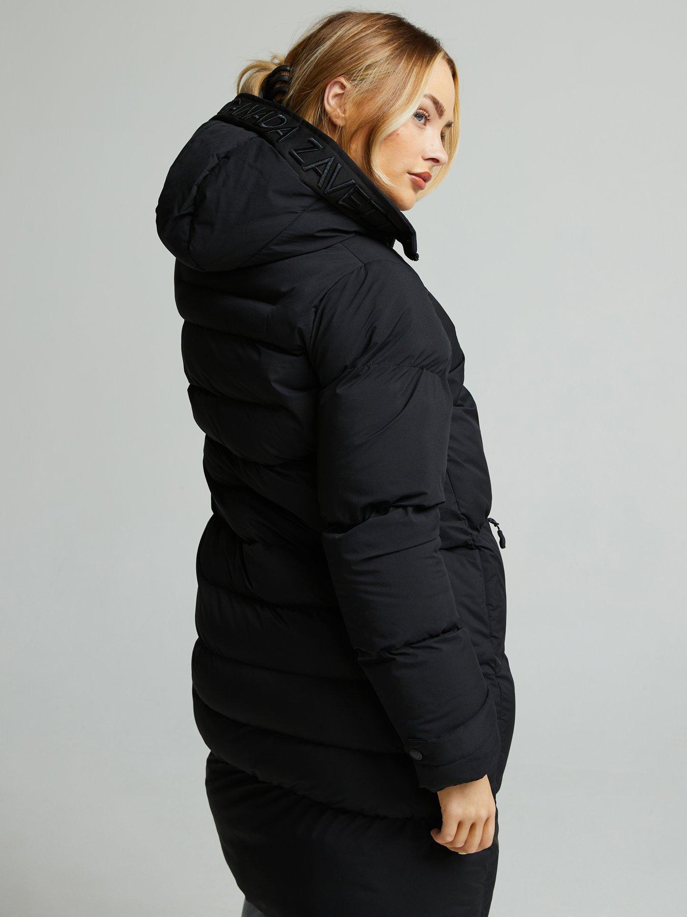 Image 2 of 6 of Zavetti Canada Women's Zavetti Canada Longline Puffer Jacket - Black