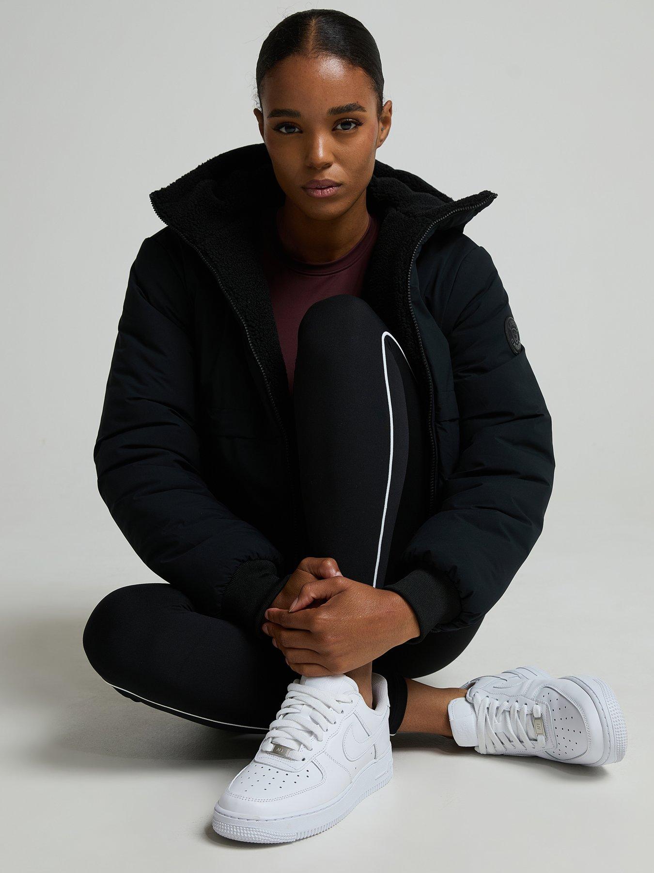 Image 5 of 7 of Zavetti Canada Womens Zavetti Canada Sellata Borg Reversible Jacket - Black