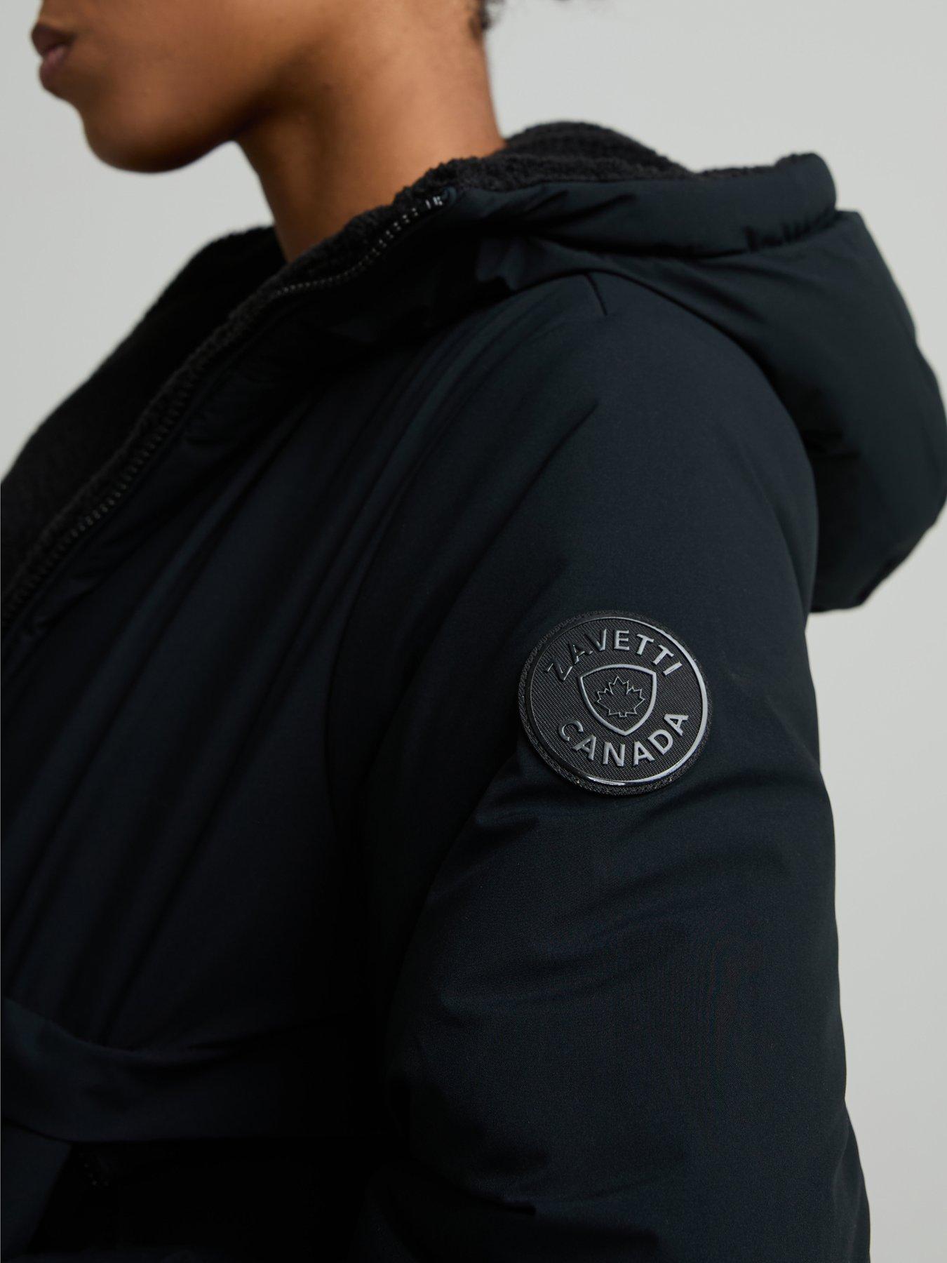 Image 7 of 7 of Zavetti Canada Womens Zavetti Canada Sellata Borg Reversible Jacket - Black