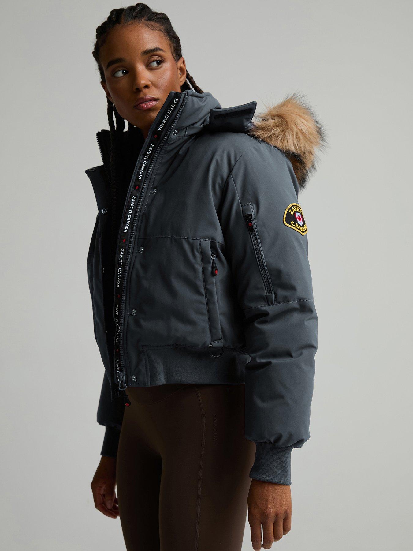 Image 1 of 5 of Zavetti Canada W Olivia Hooded Bomber Jacket