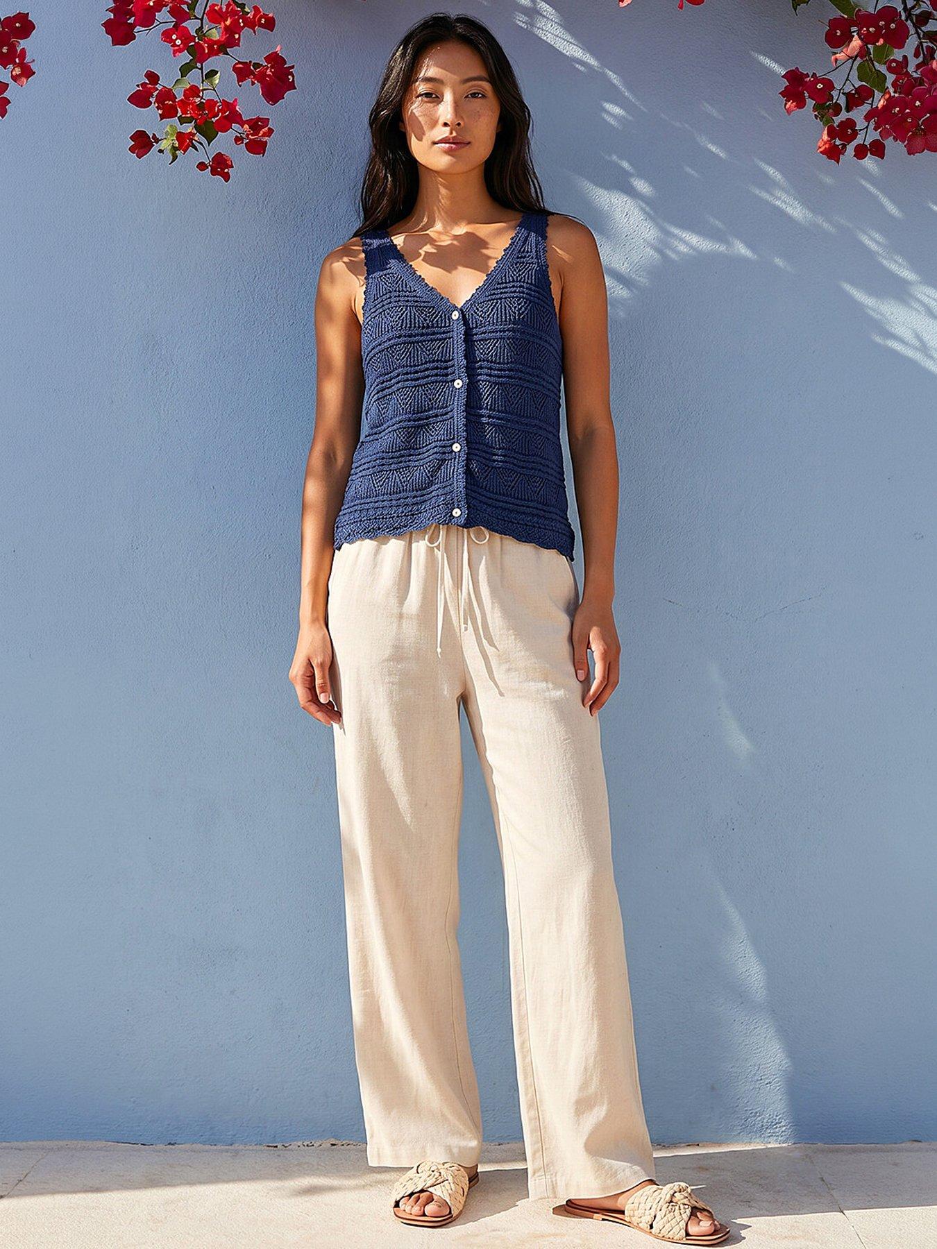 Roman Petite Button Knit Cami Top