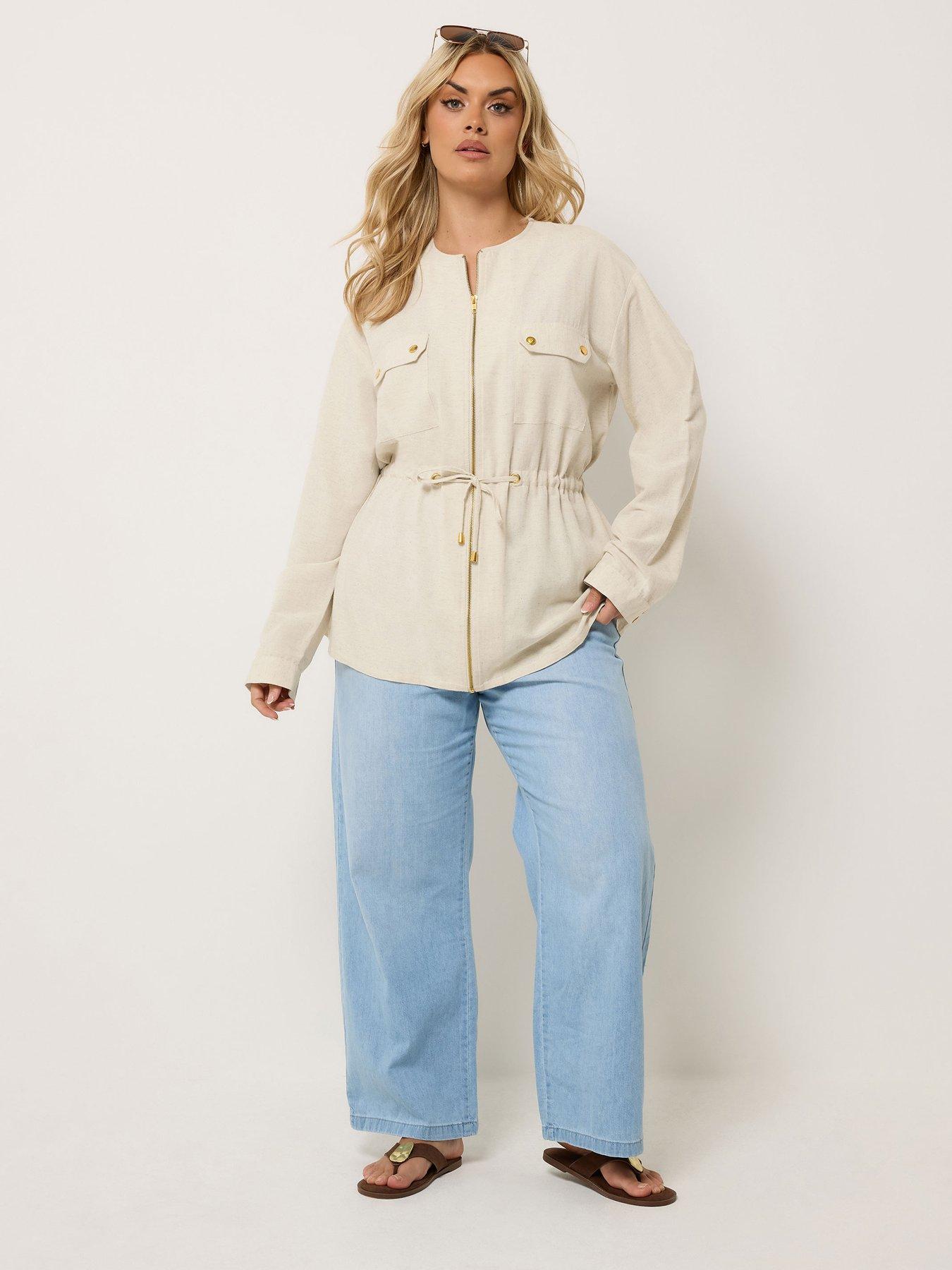 yours-curve-linen-look-shacket-creamback