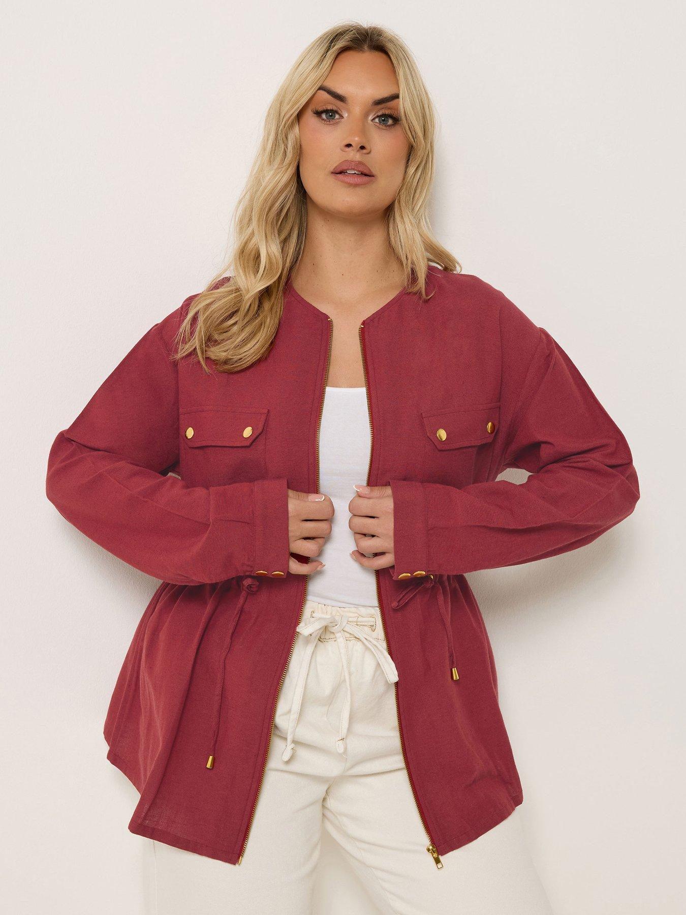 yours-curve-linen-look-shacket-redoutfit