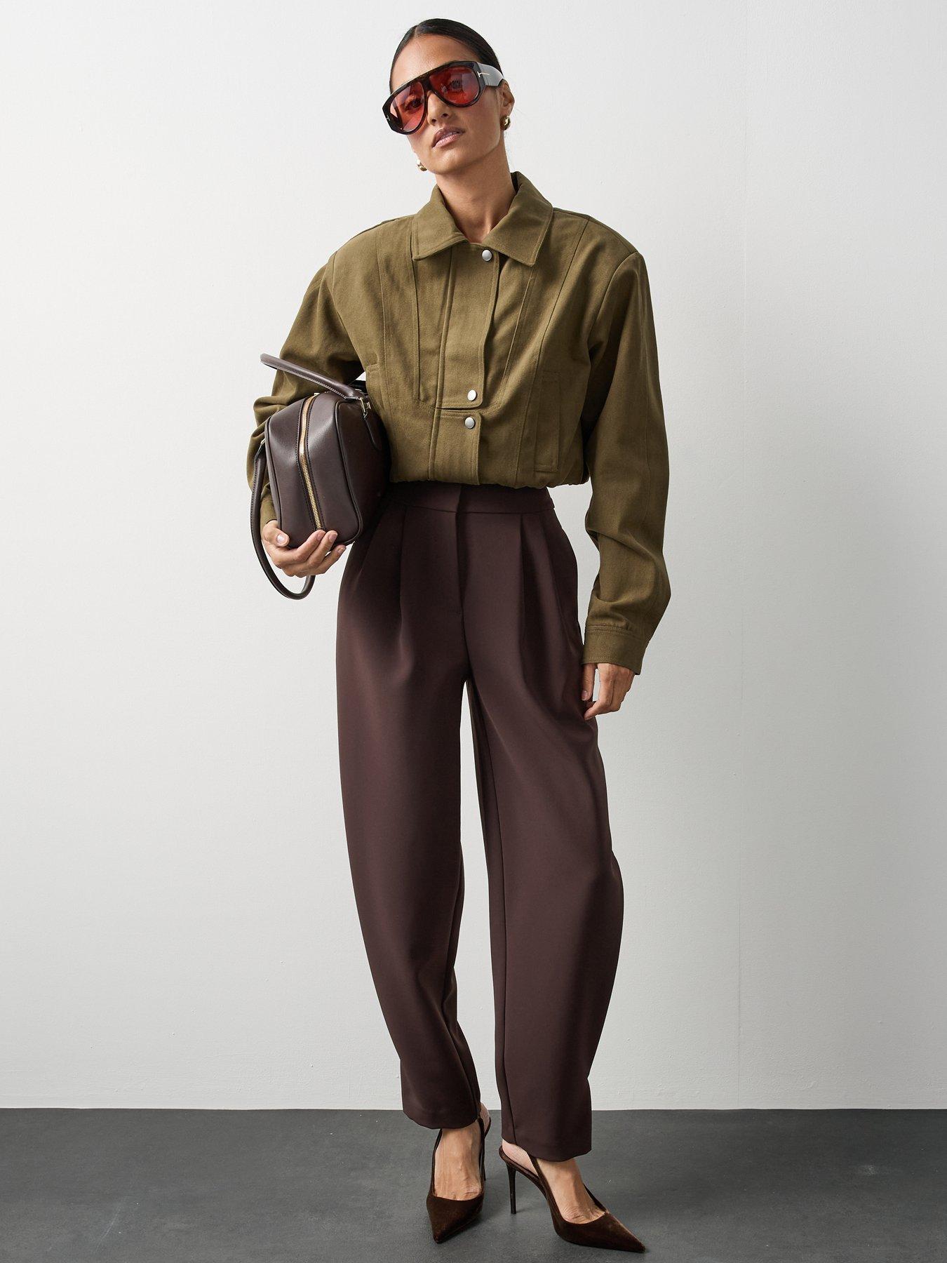 Image 3 of 7 of Michelle Keegan Structured Bomber Jacket - Olive