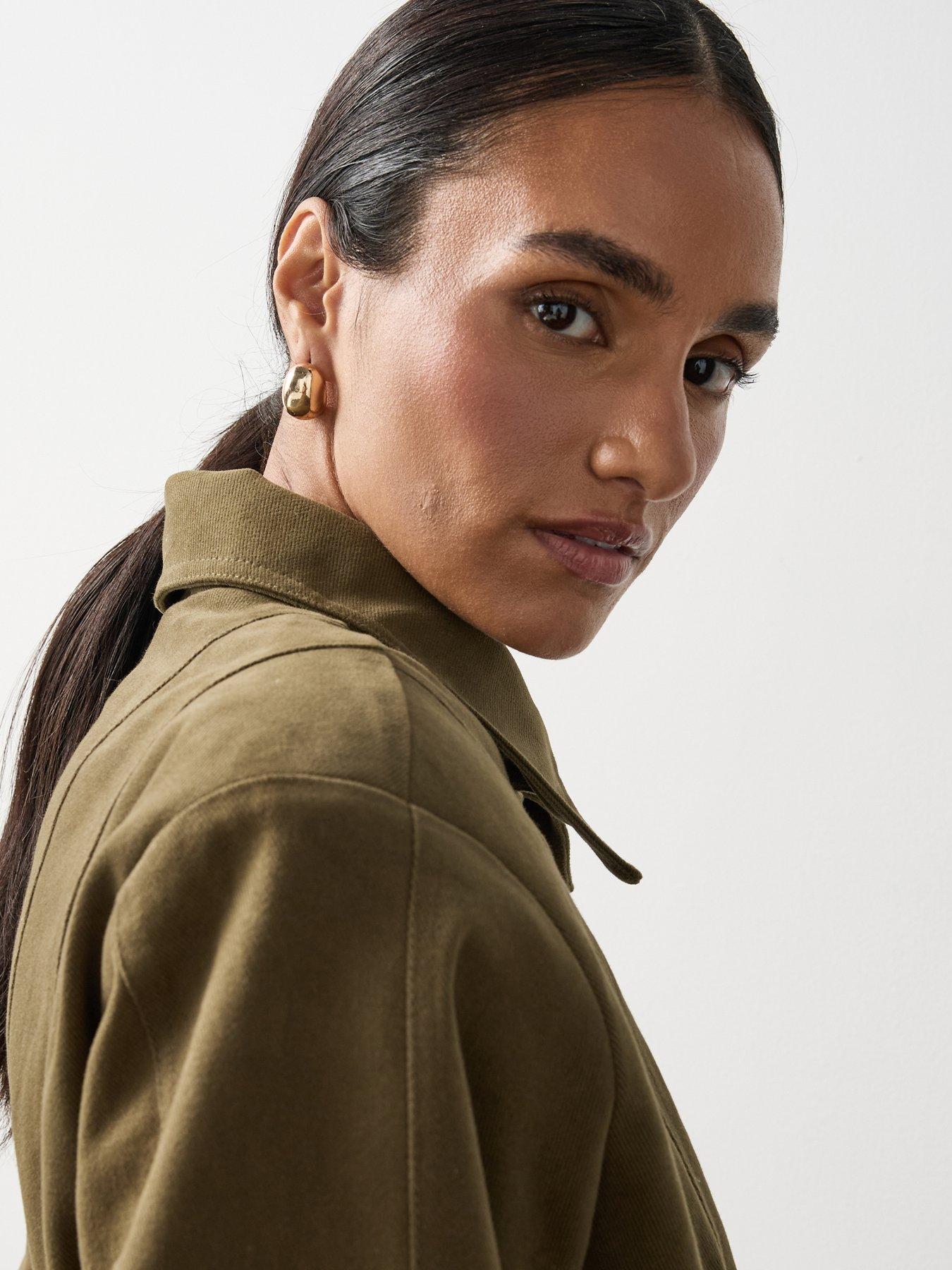 Image 6 of 7 of Michelle Keegan Structured Bomber Jacket - Olive