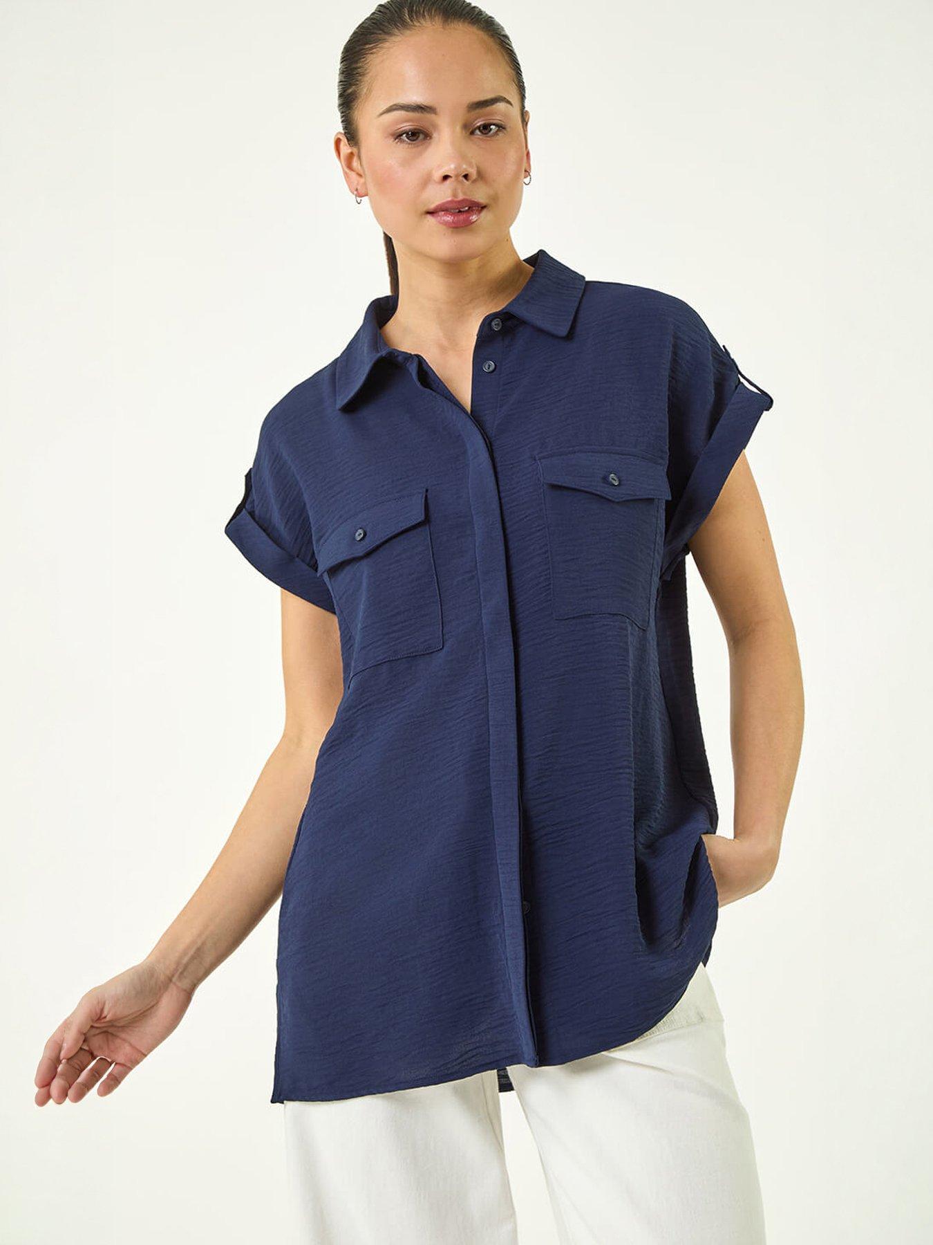 roman-petite-pocket-button-blousefront