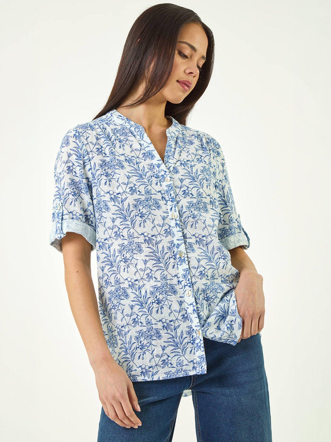 roman-petite-print-button-front-blouseback