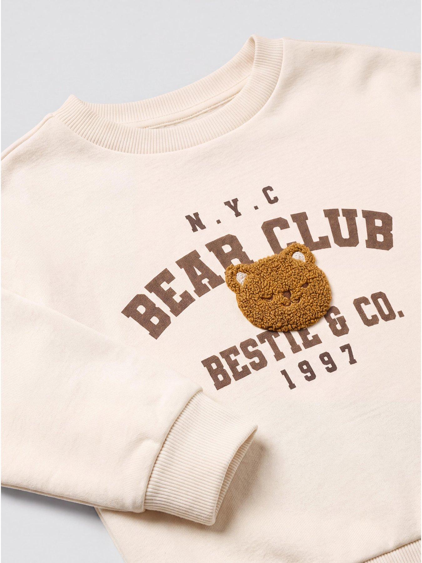 Image 3 of 4 of The Very Collection Boys Bear Graphic Sweat And Cord Trousers Basic Set - Multi