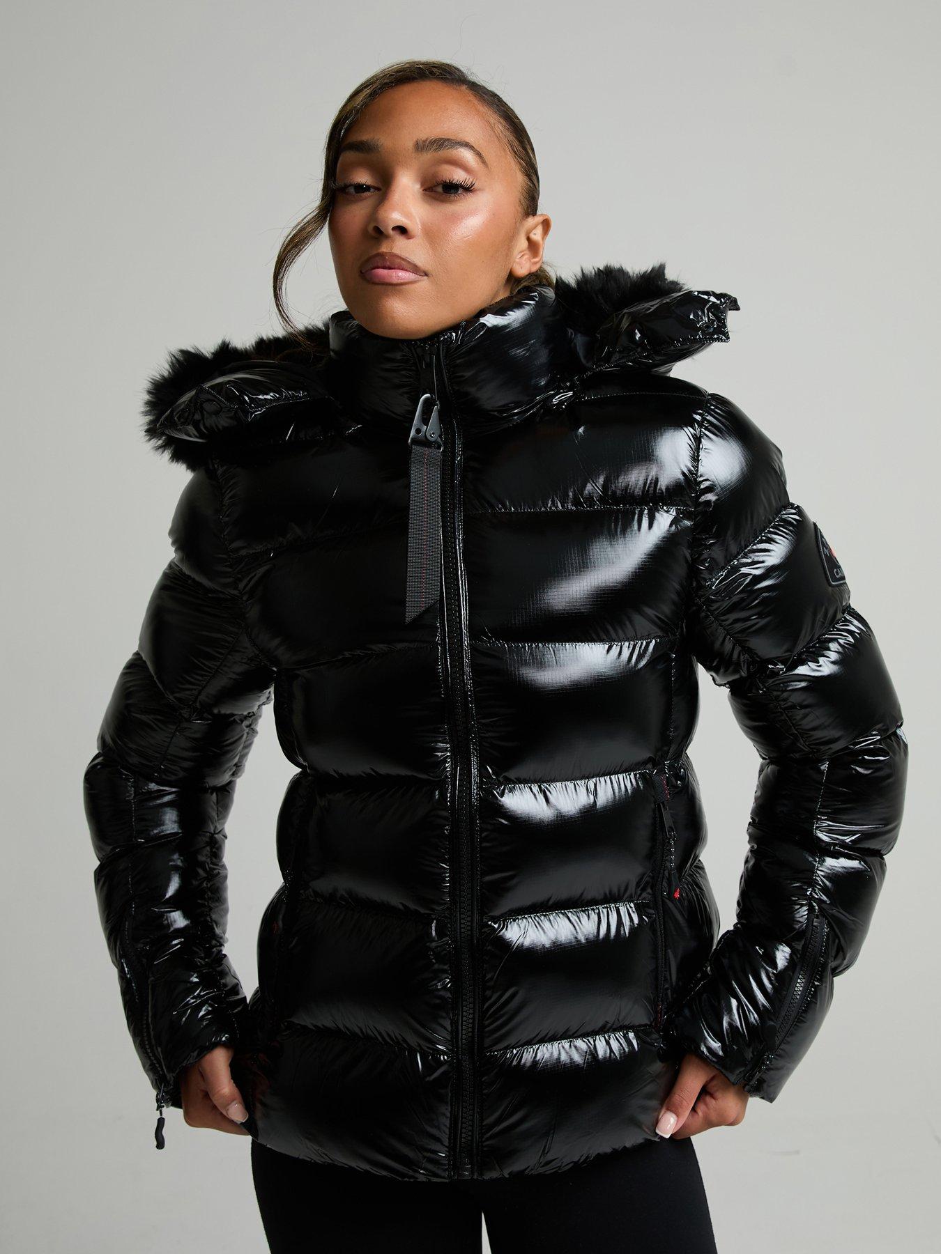 Image 1 of 6 of Zavetti Canada Womens Virnaro Slimline Puffer Jacket - Black