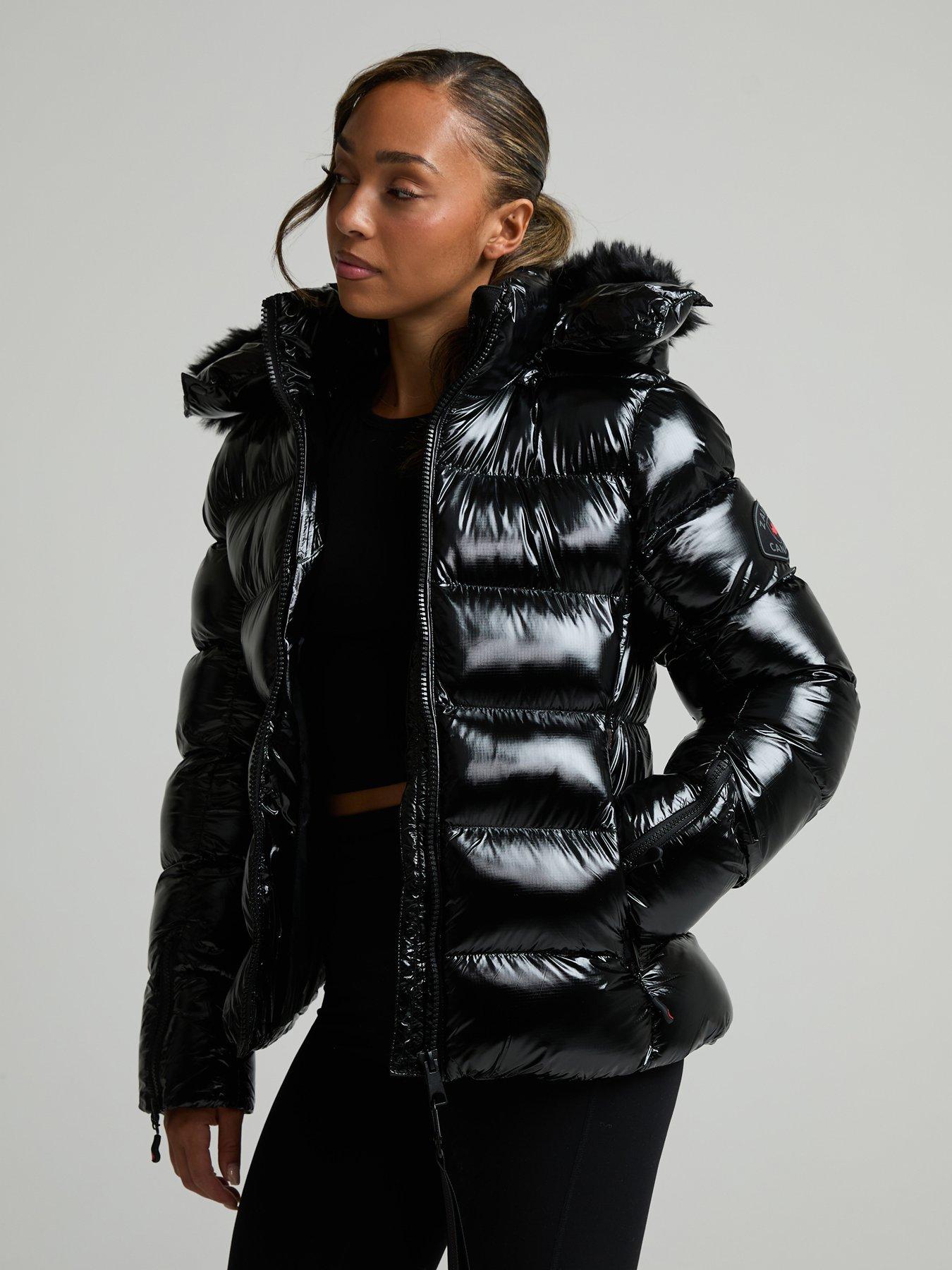 Image 4 of 6 of Zavetti Canada Womens Virnaro Slimline Puffer Jacket - Black