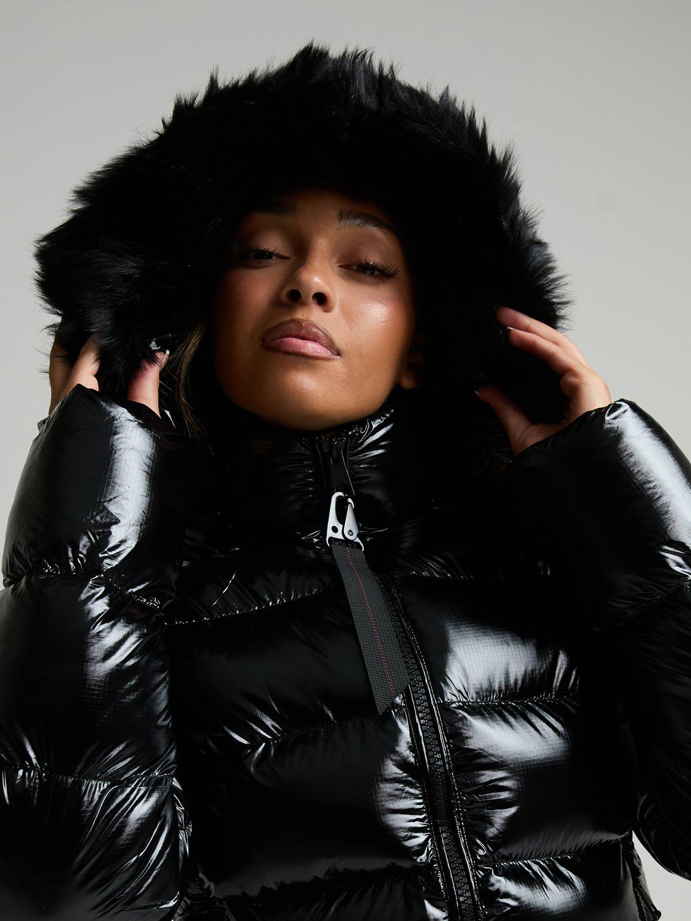 Image 5 of 6 of Zavetti Canada Womens Virnaro Slimline Puffer Jacket - Black