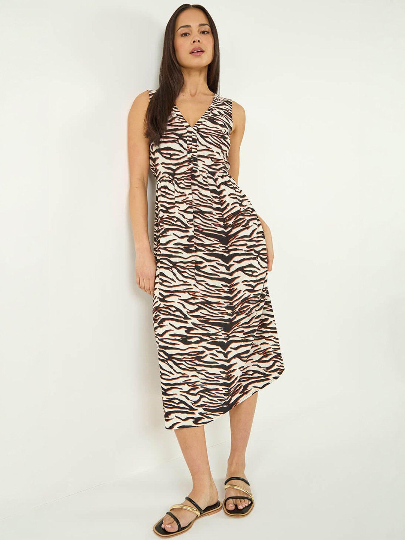 roman-petite-abstract-print-midi-dressfront