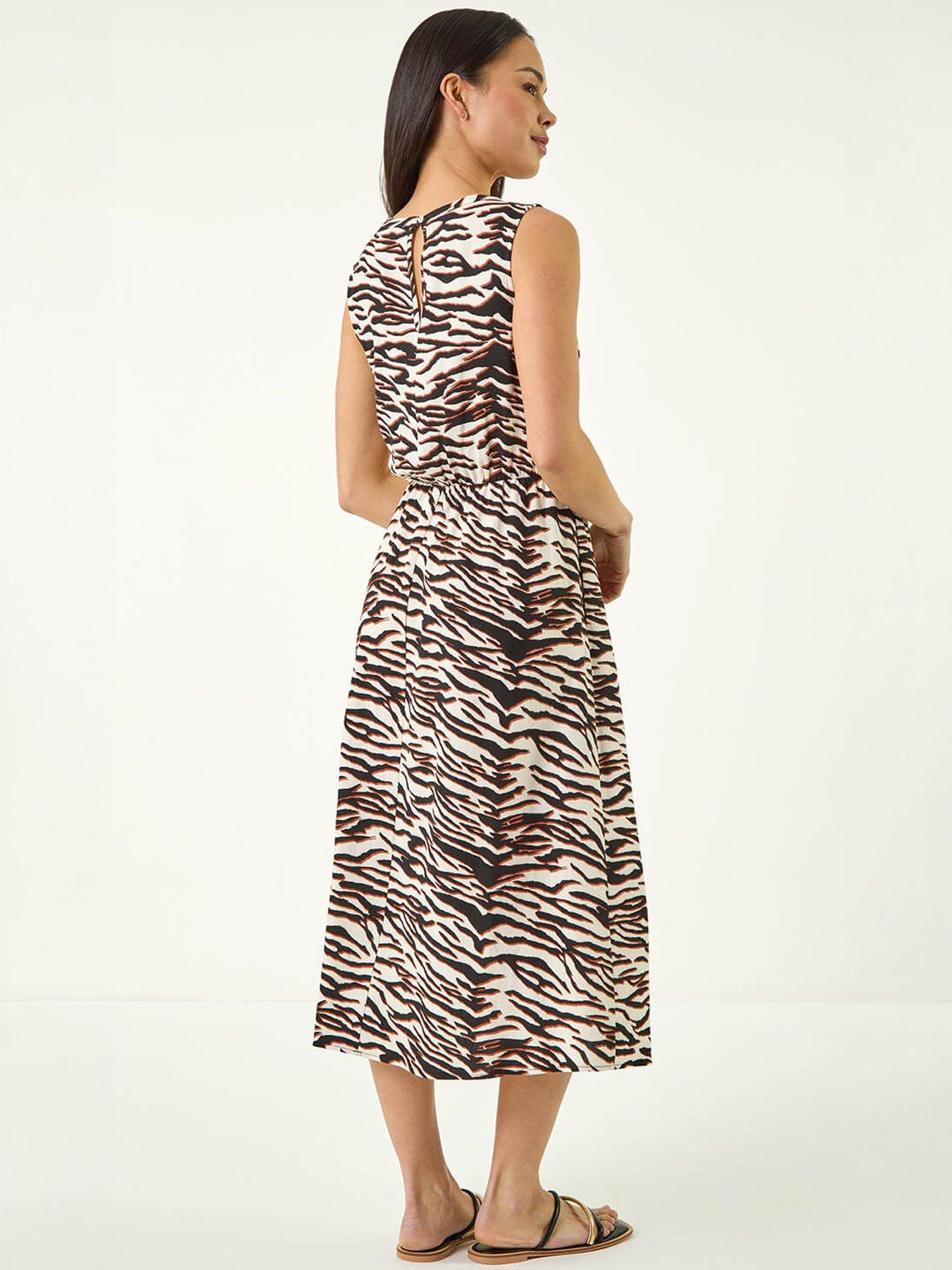 roman-petite-abstract-print-midi-dressoutfit