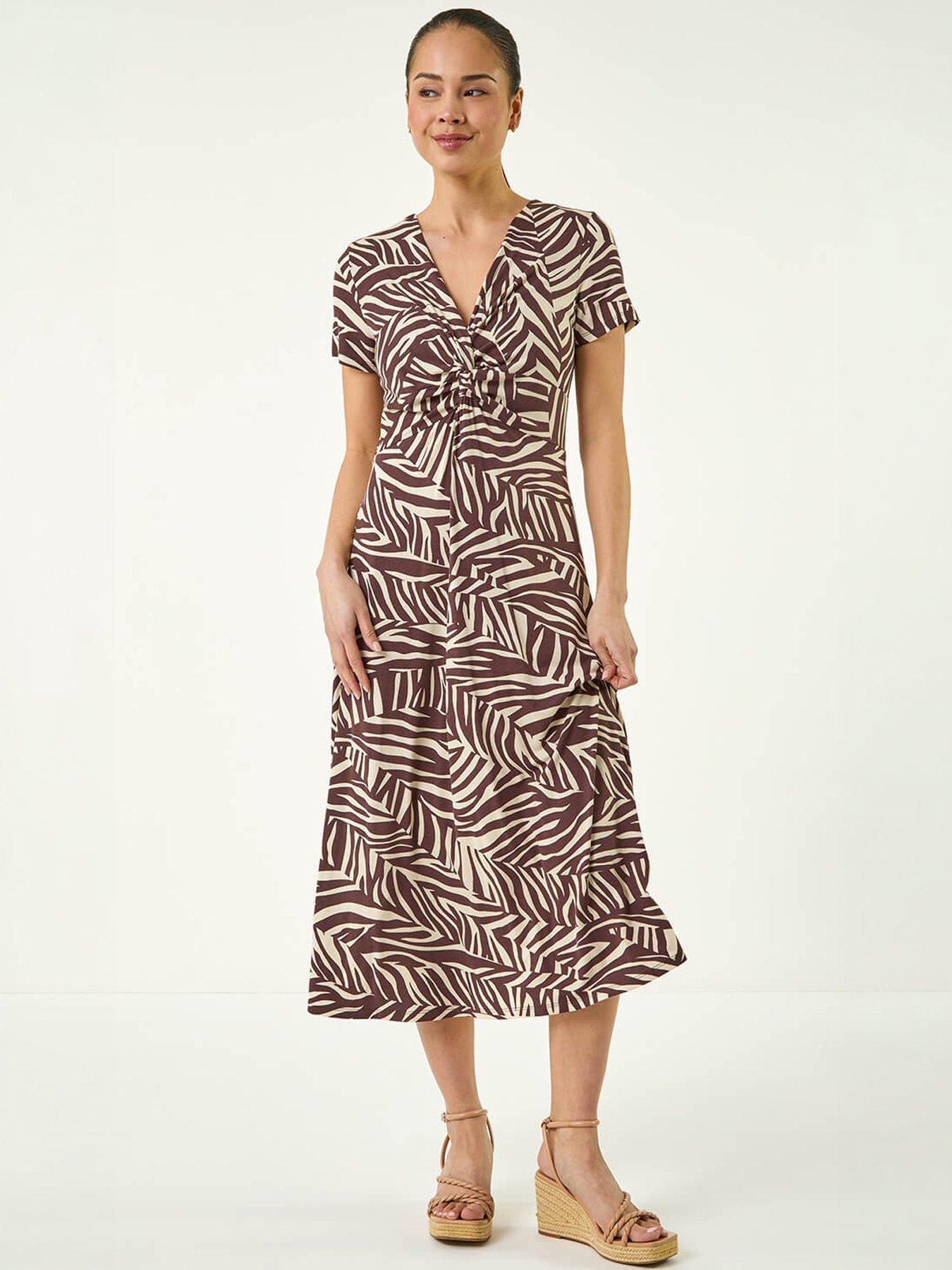 Image 5 of 5 of Roman Petite Zebra Knot Dress