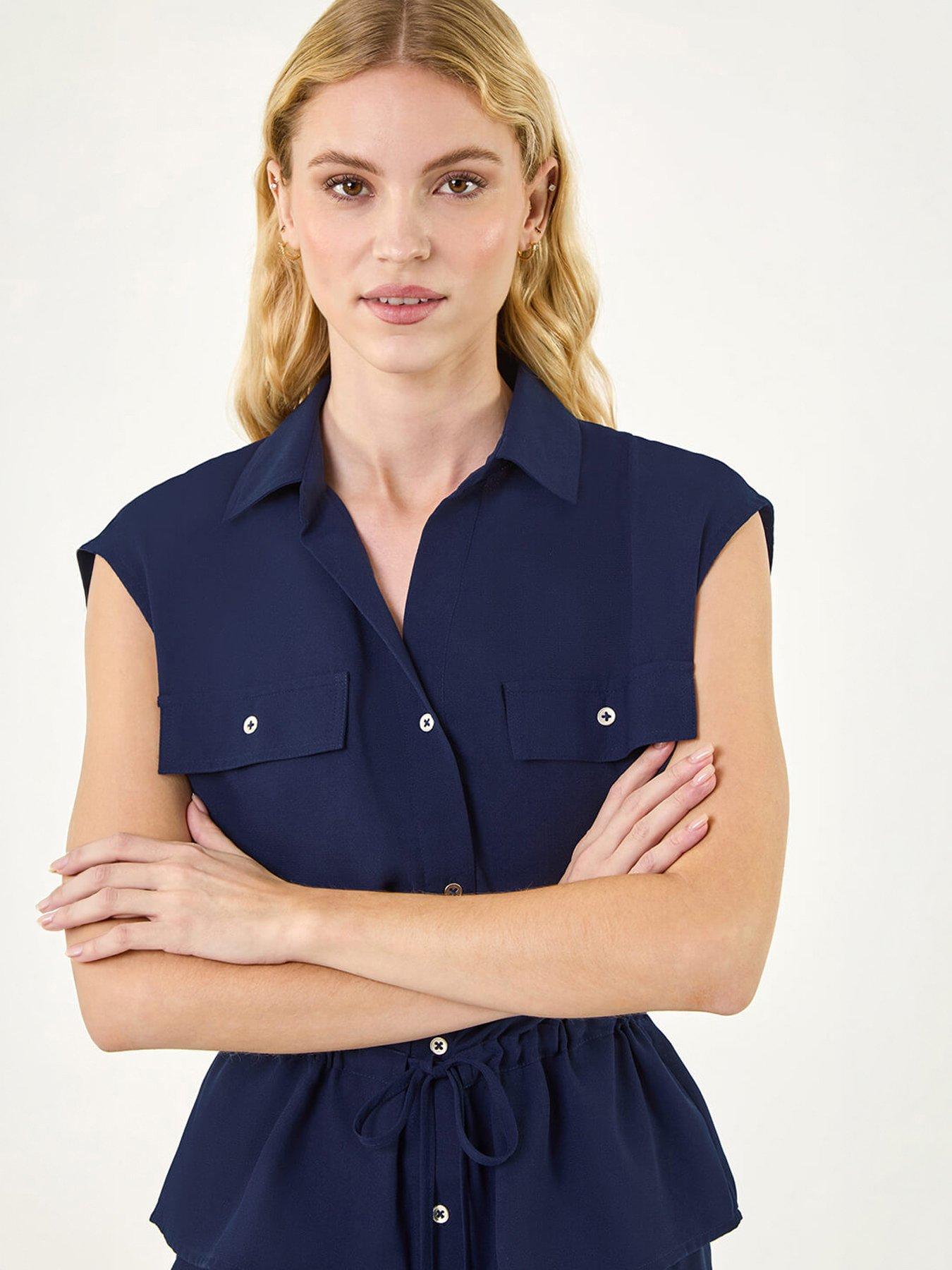 Image 5 of 5 of Roman Safari Tie Waist Button Jacket