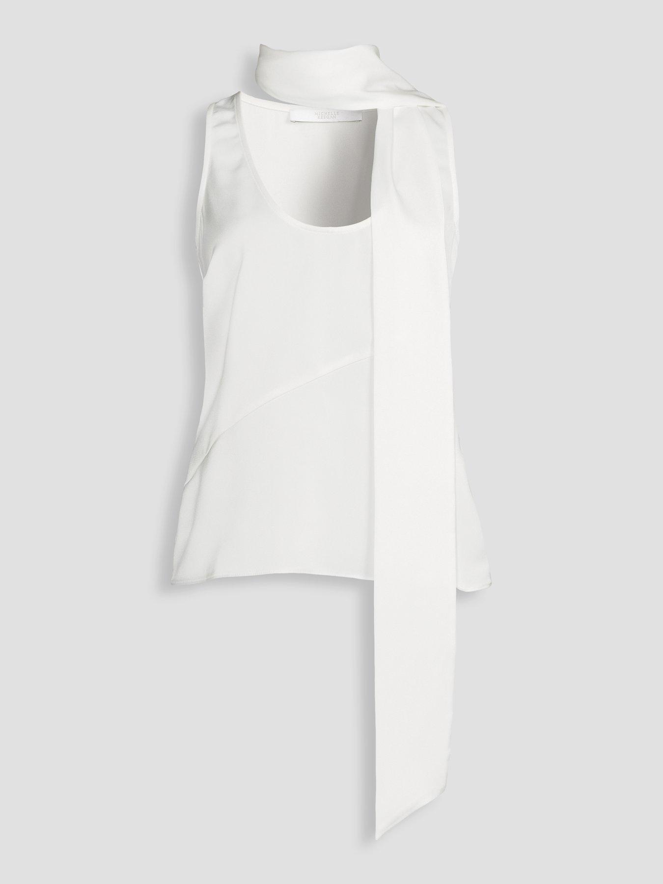 Image 6 of 6 of Michelle Keegan Scoop Neck Scarf Cami - Ivory
