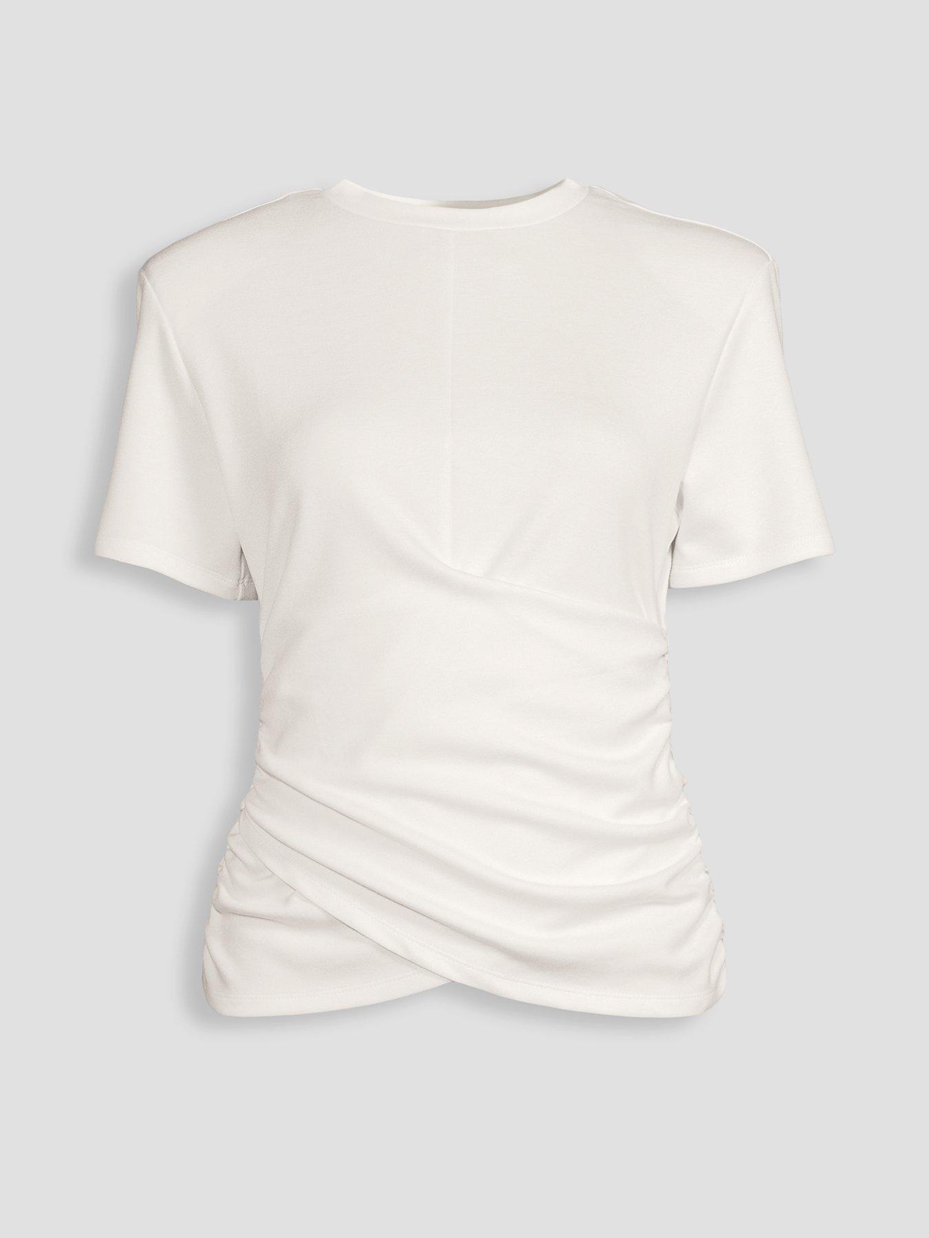 Image 7 of 7 of Michelle Keegan Structured Cinch Waist Top - Ivory