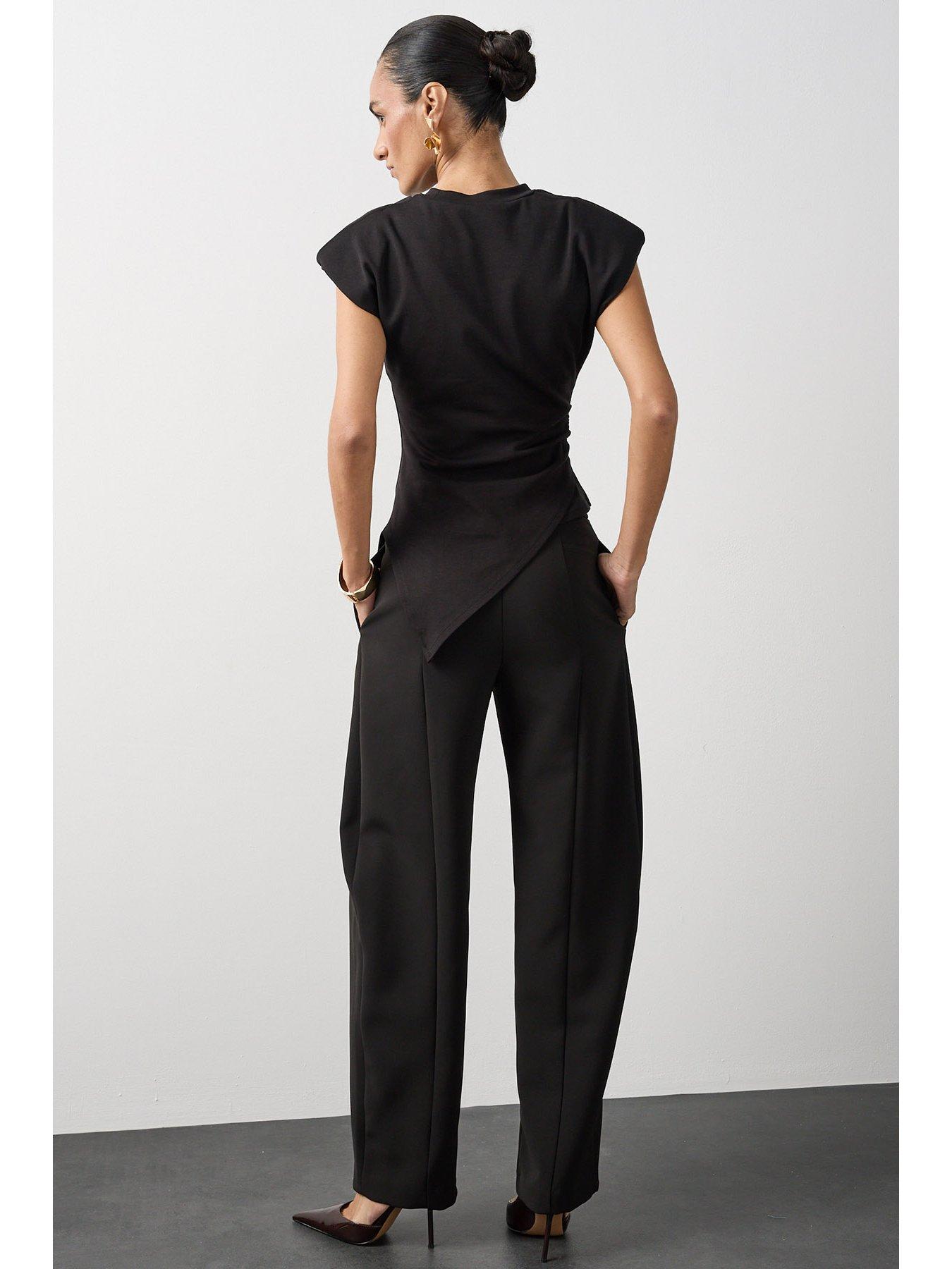 Image 3 of 7 of Michelle Keegan Structured Asymmetric Top - Black