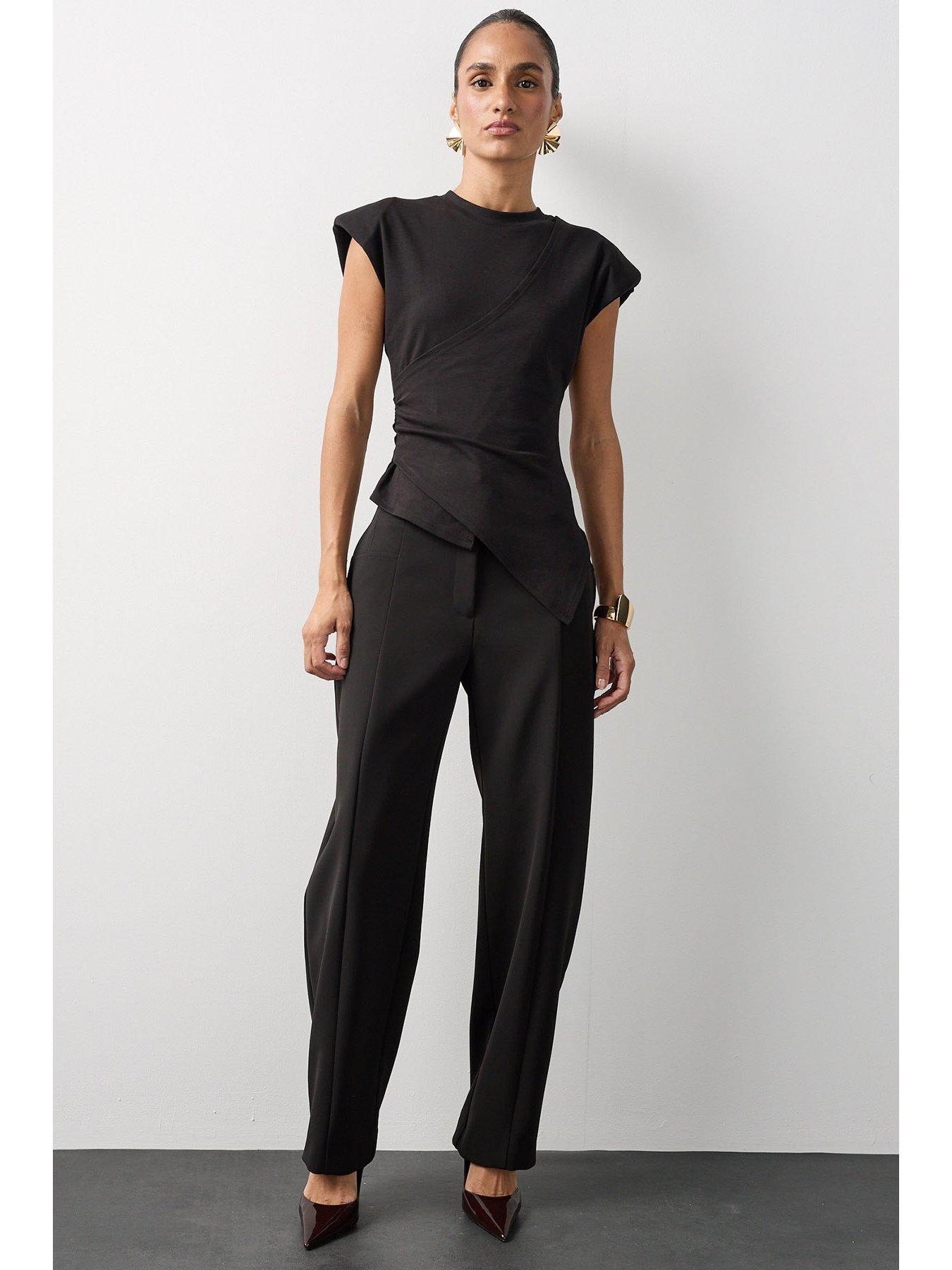 Image 5 of 7 of Michelle Keegan Structured Asymmetric Top - Black