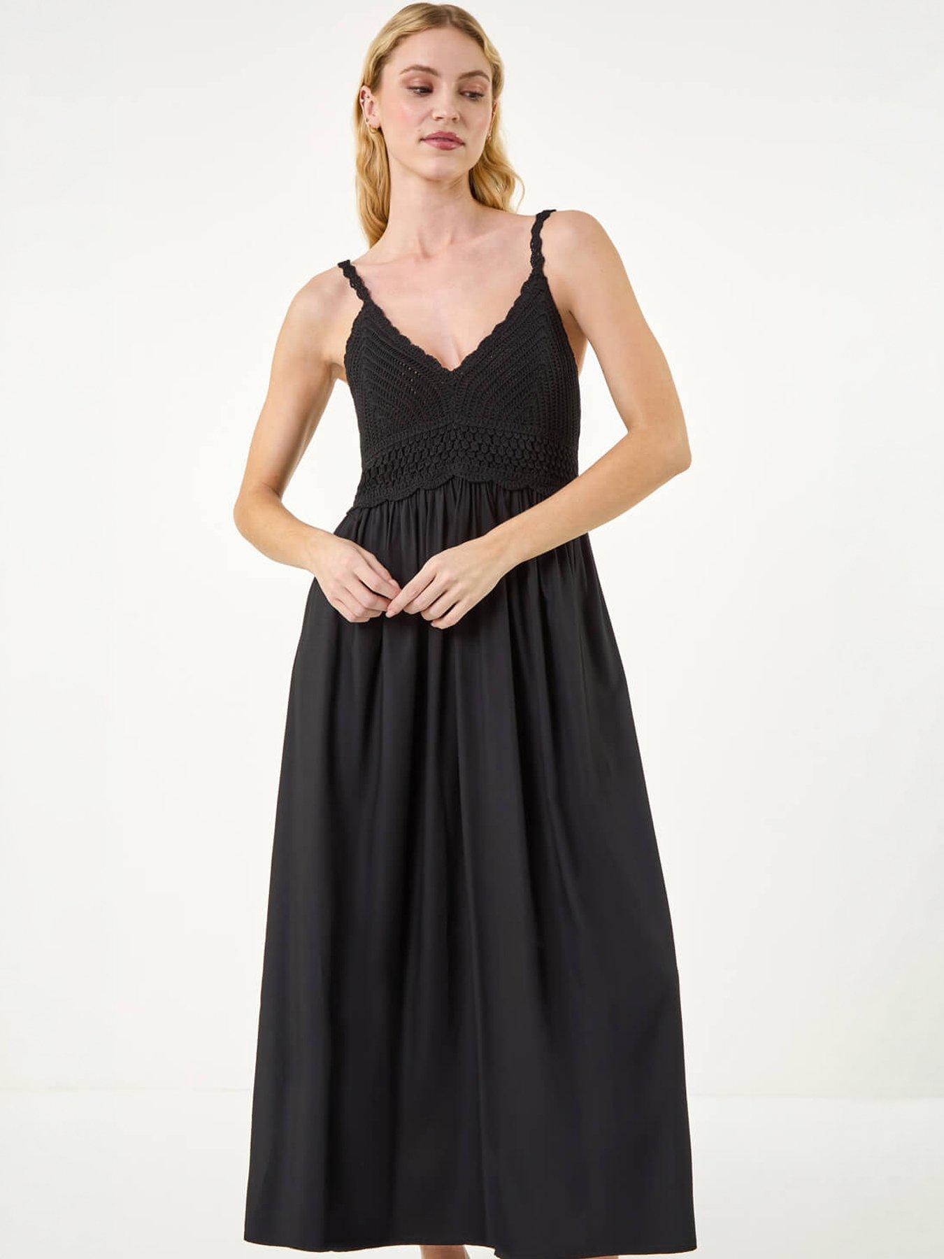Image 5 of 5 of Roman Crochet Strappy Midi Dress