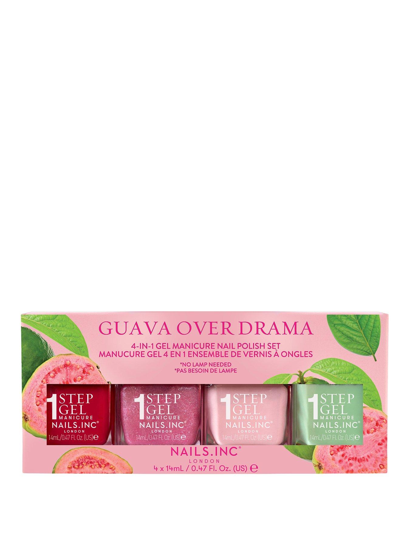 Nails Inc Nails Inc It's Topless Gauva Over Drama 4-in-1 Gel Manicure Nail Polish Set, 4 Piece Set