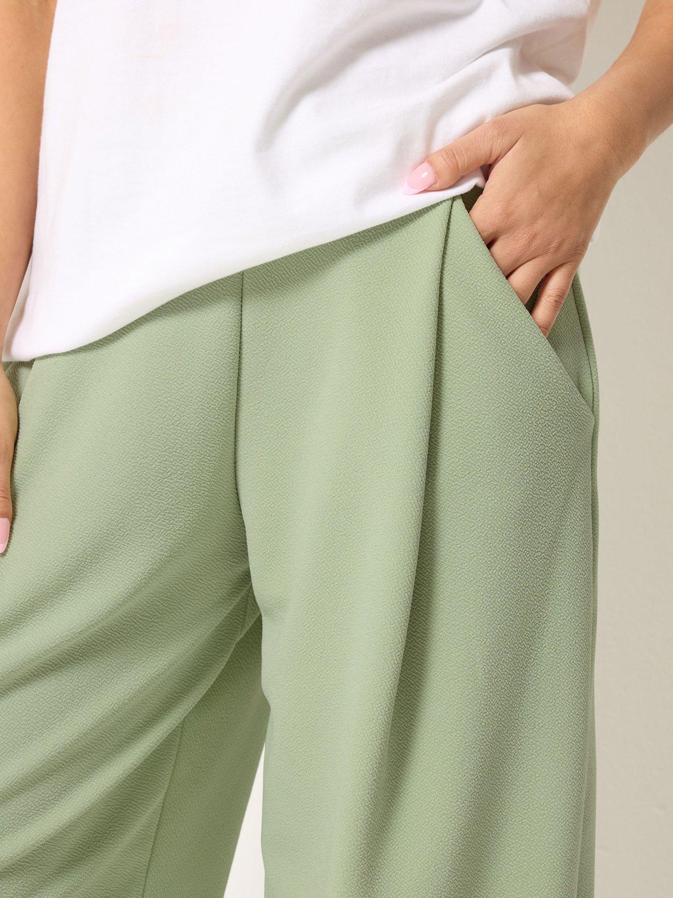 Image 4 of 5 of PixieGirl Petite Barrel Trousers Linen