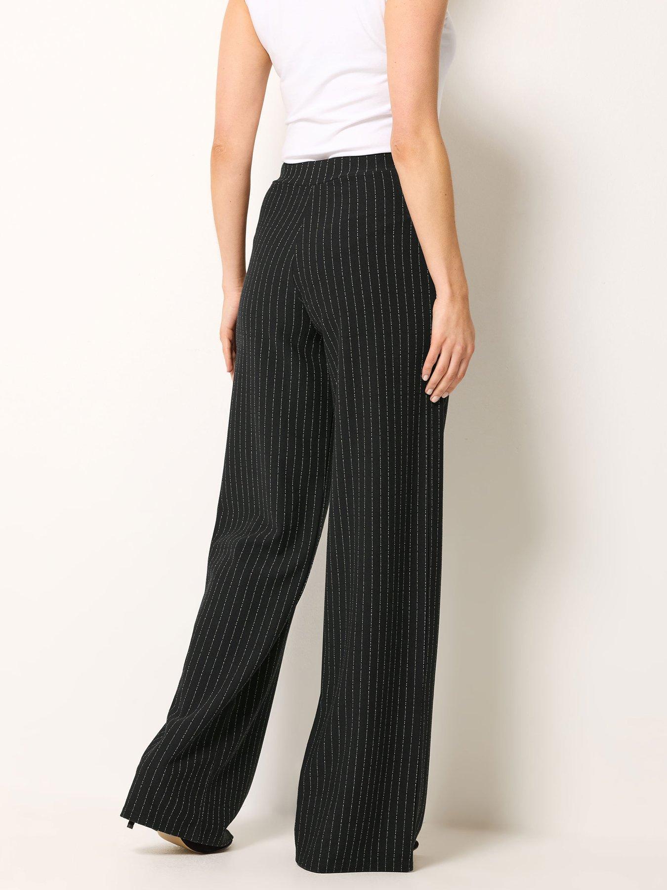 Image 2 of 4 of Long Tall Sally Satin Wide Leg Trouser 34" - Black