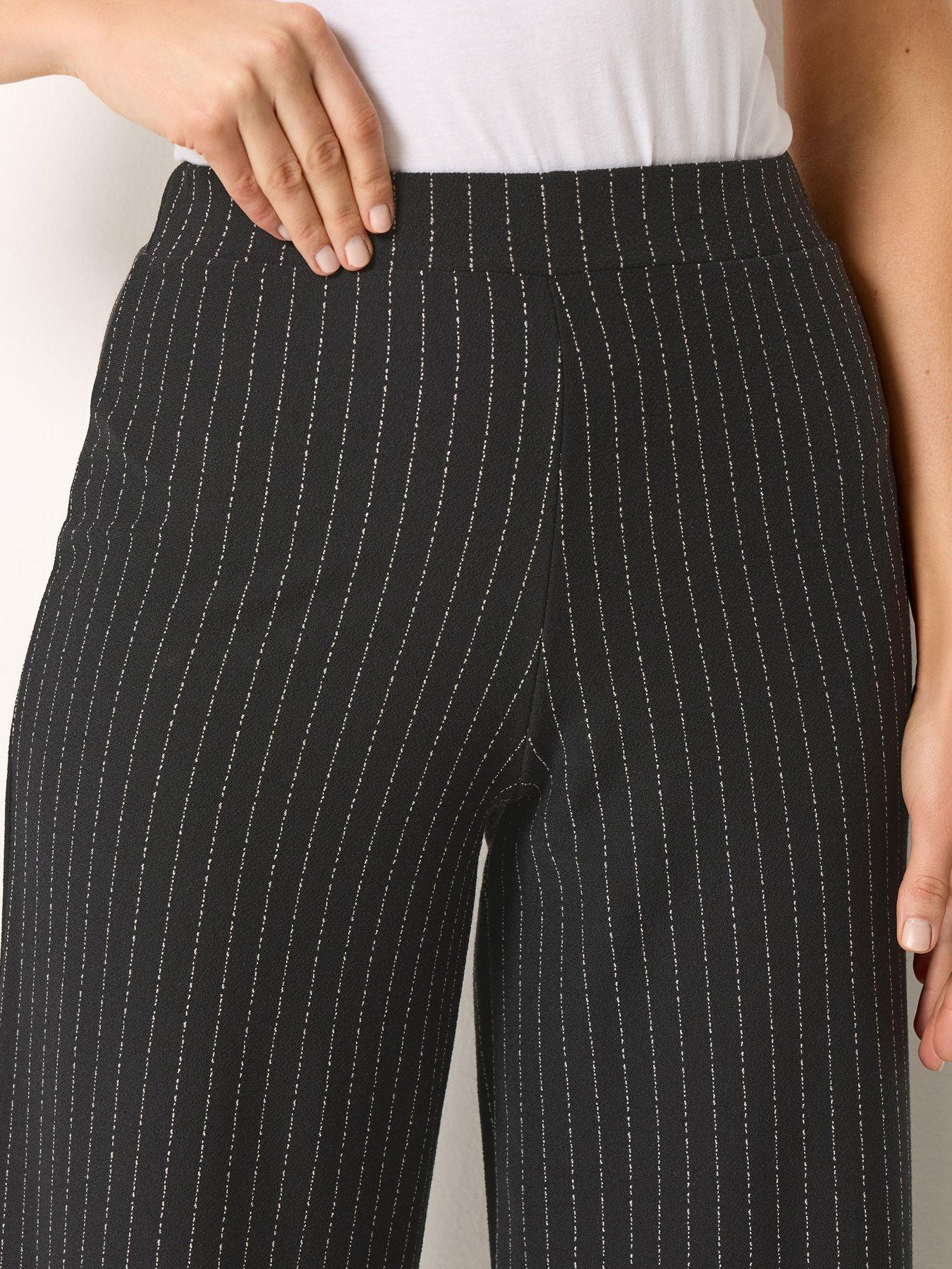 Image 4 of 4 of Long Tall Sally Satin Wide Leg Trouser 34" - Black