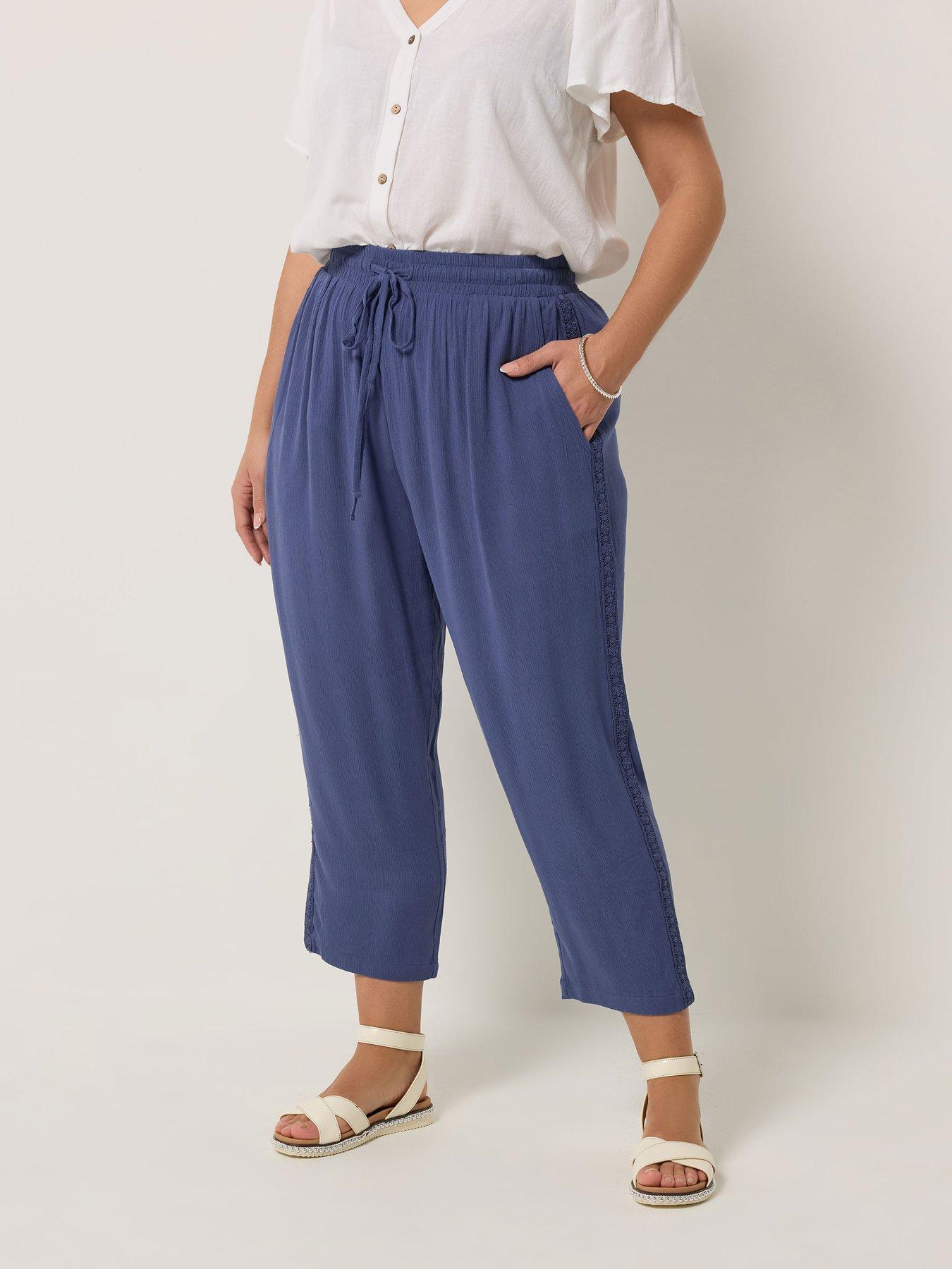 yours-curve-textured-woven-crop-trousersfront