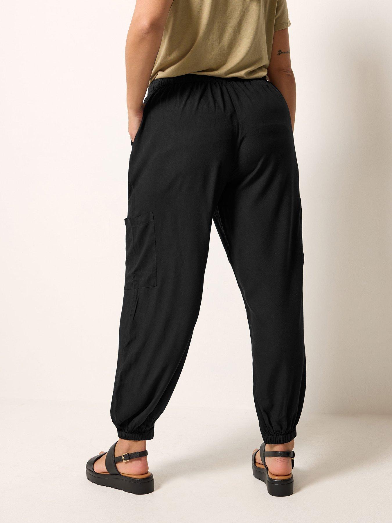 yours-curve-cargo-balloon-trouser-blackstillFront