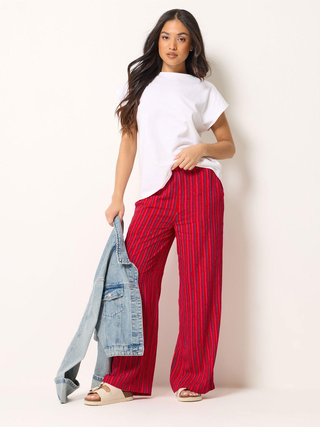 Image 3 of 6 of PixieGirl Petite Cheesecloth Balloon Trousers - Pink