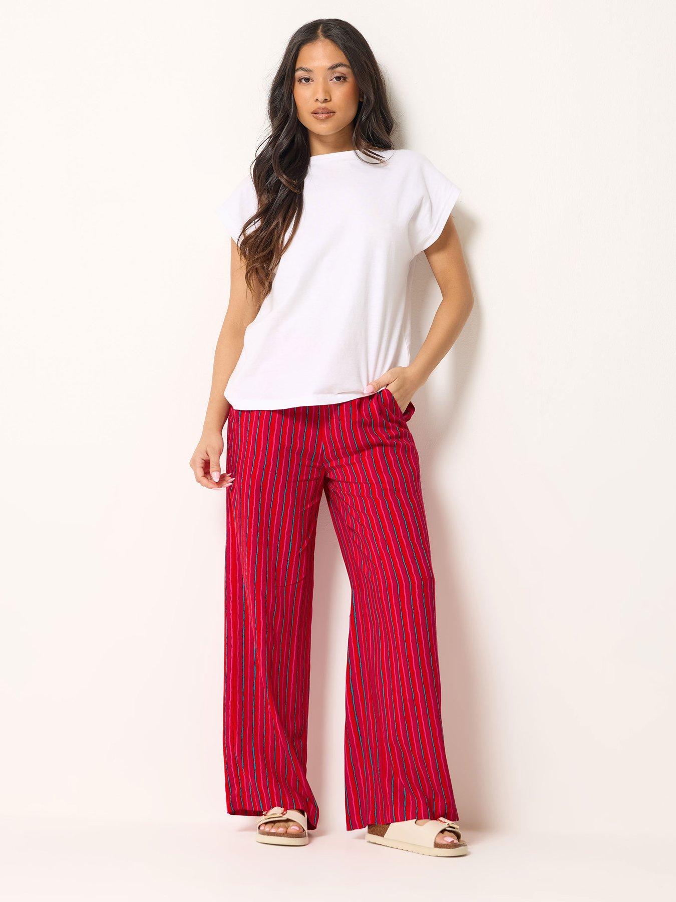 Image 4 of 6 of PixieGirl Petite Cheesecloth Balloon Trousers - Pink