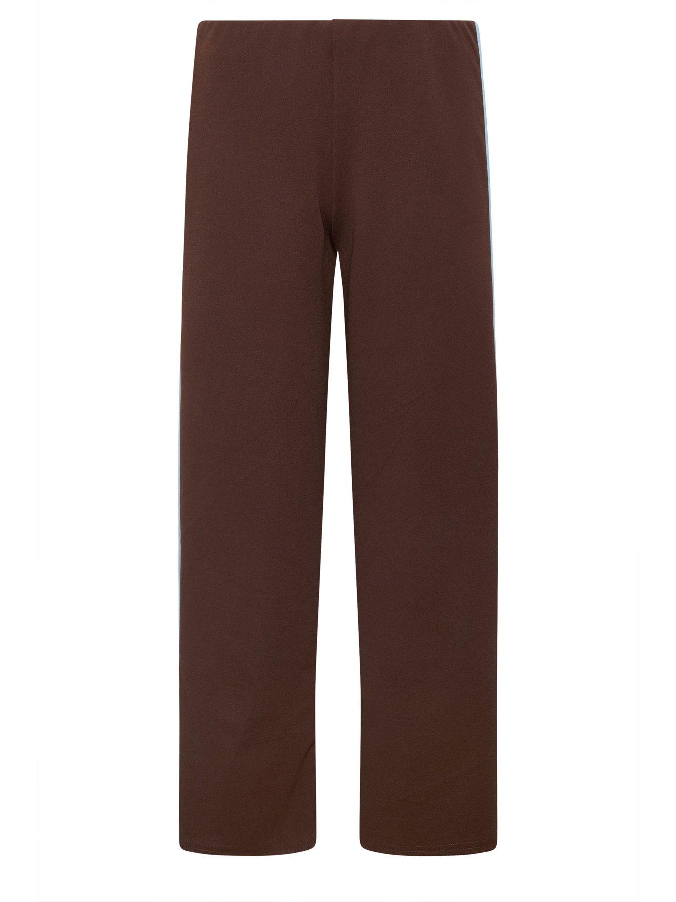 Image 5 of 5 of PixieGirl Petite Stripe Wide Leg Scuba Trousers