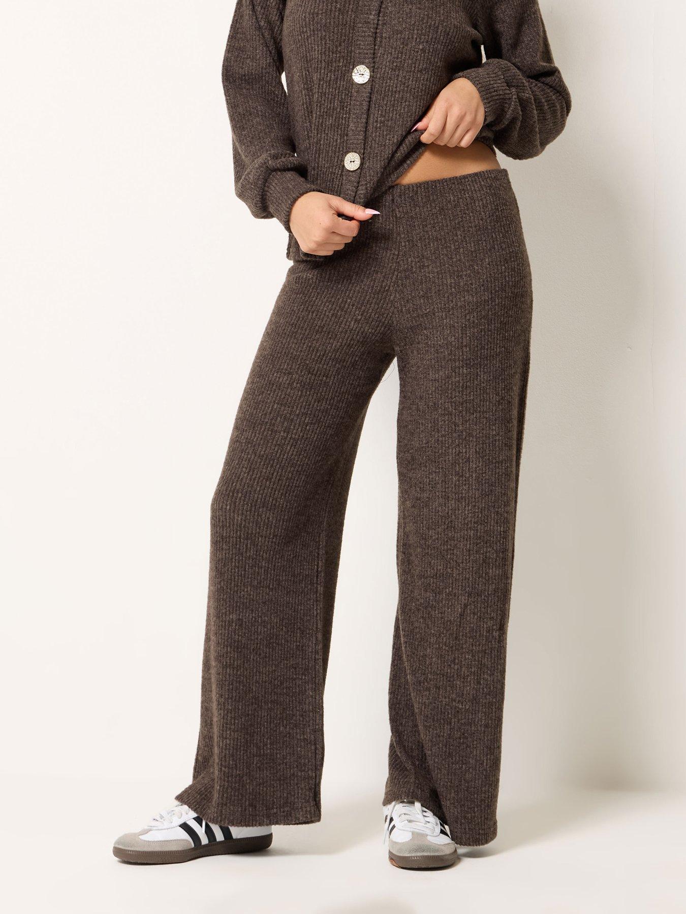 PixieGirl Petite Swirl Print Tie Waist Wide Leg Trousers