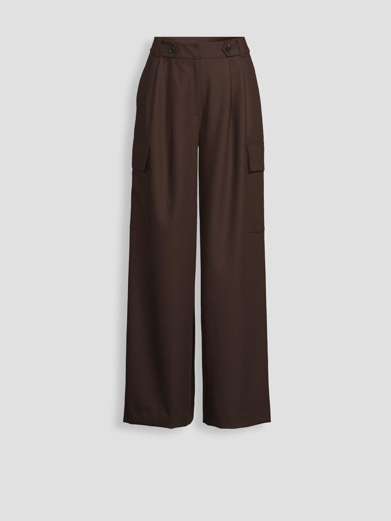 Image 7 of 7 of Michelle Keegan Tailored Cargo Trouser - Brown
