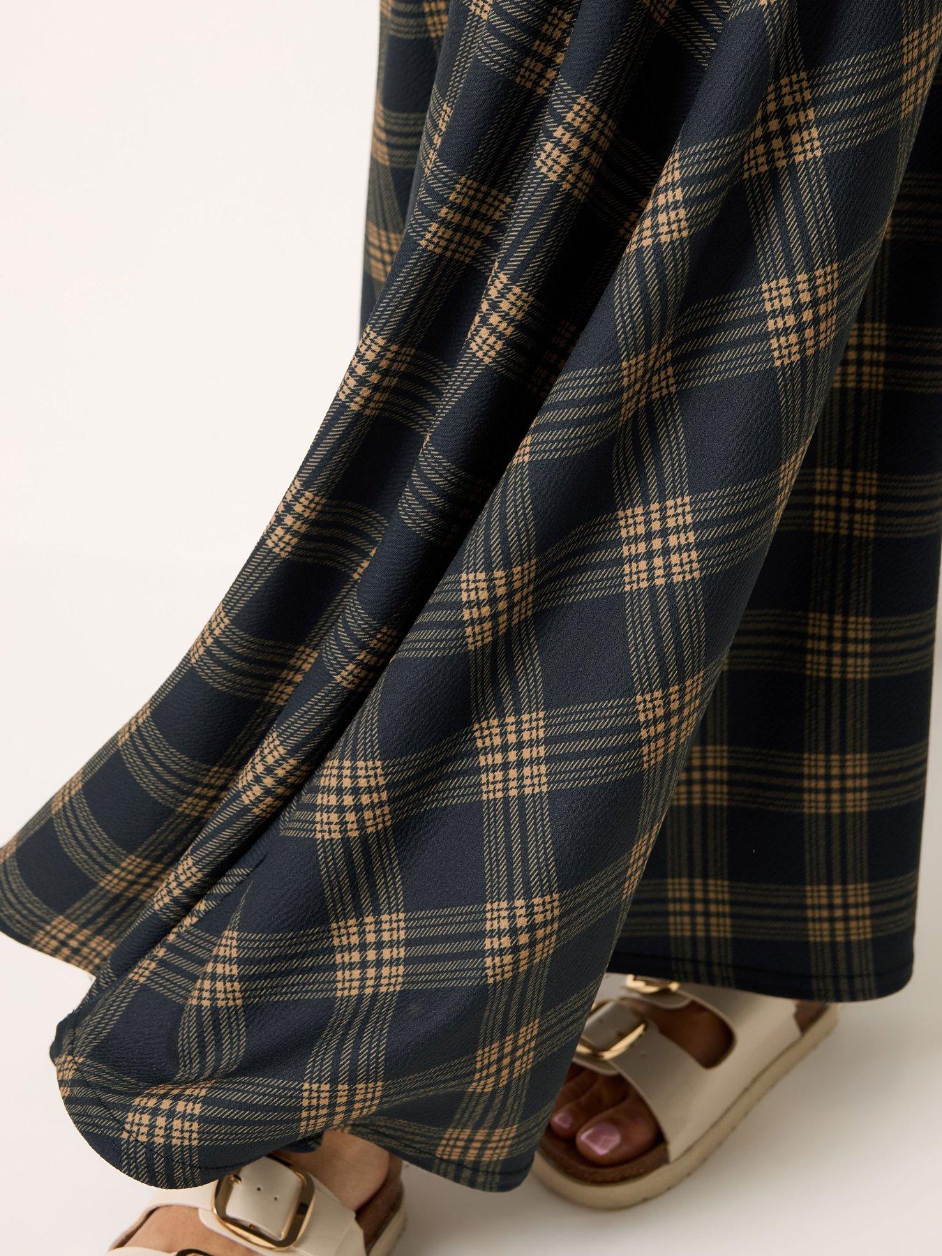 Image 4 of 5 of PixieGirl Petite Check Maxi Skirt