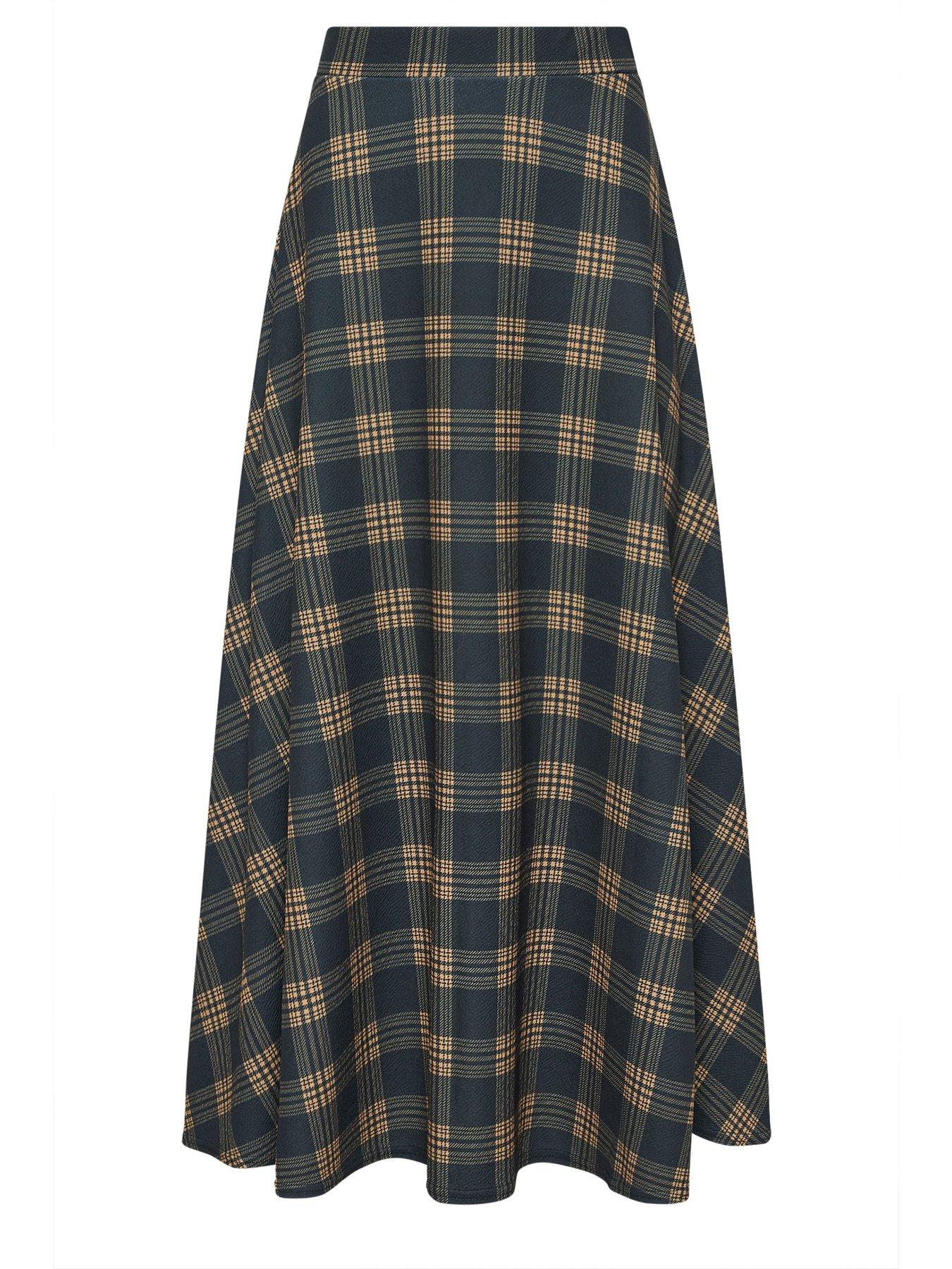 Image 5 of 5 of PixieGirl Petite Check Maxi Skirt