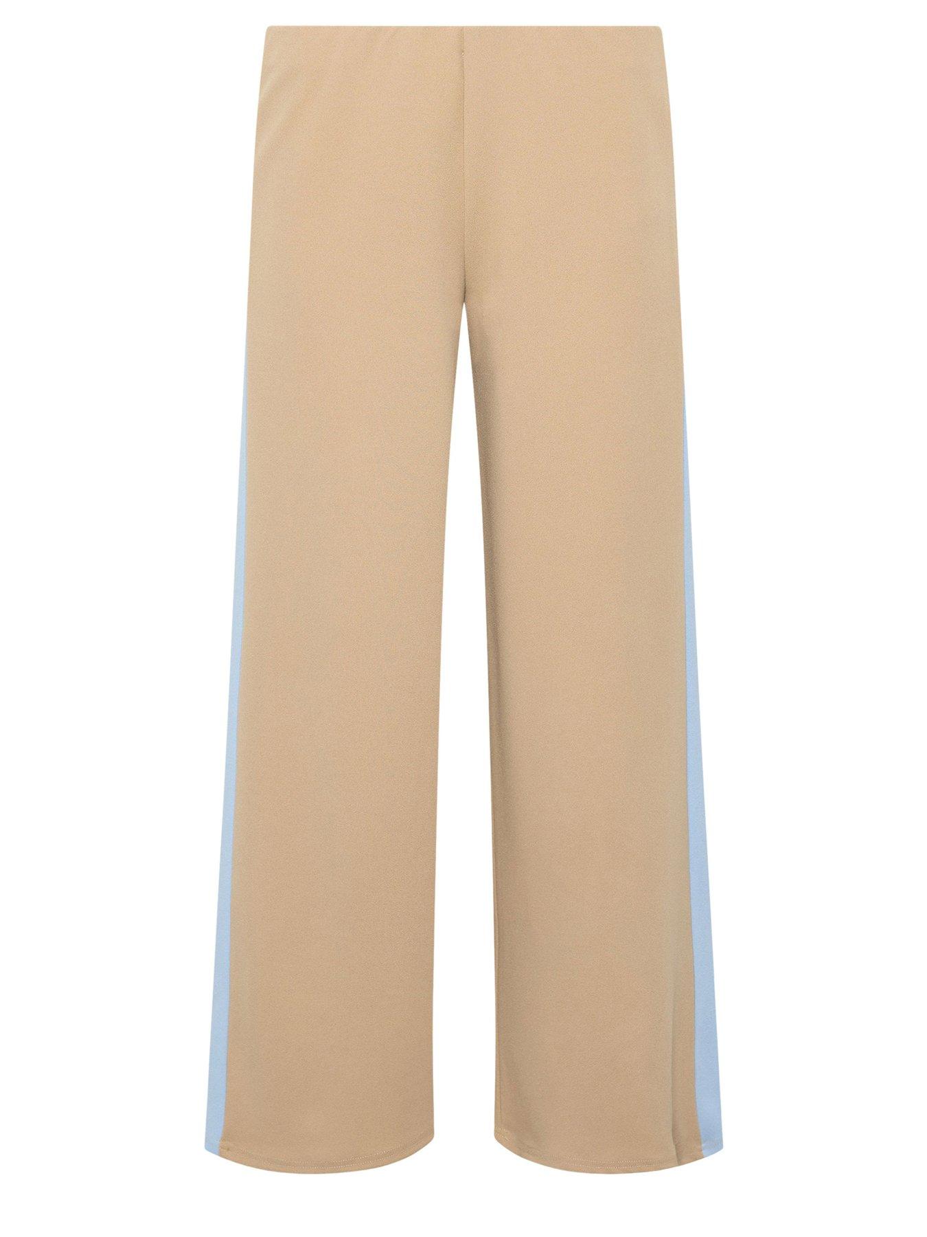 Image 5 of 5 of PixieGirl Petite Stripe Wide Leg Scuba Trousers
