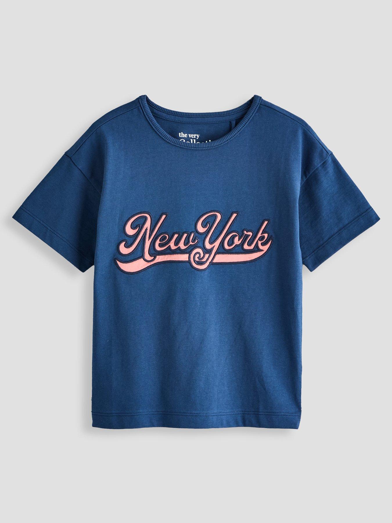 The Very Collection New York Appliqué Graphic T-Shirt - Blue