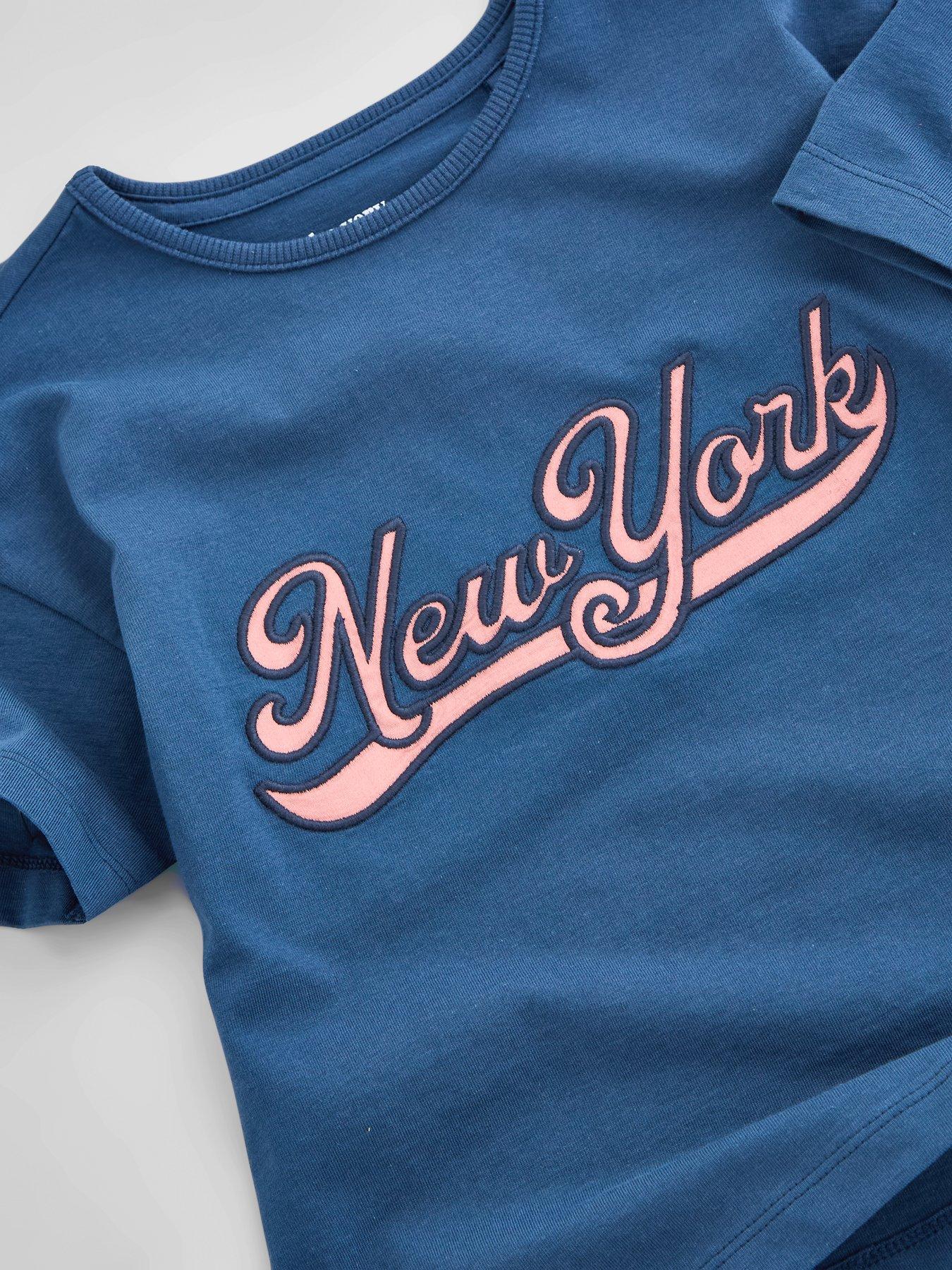 Image 3 of 5 of The Very Collection New York Appliqu&eacute; Graphic T-Shirt (9 months - 7 years) - Blue