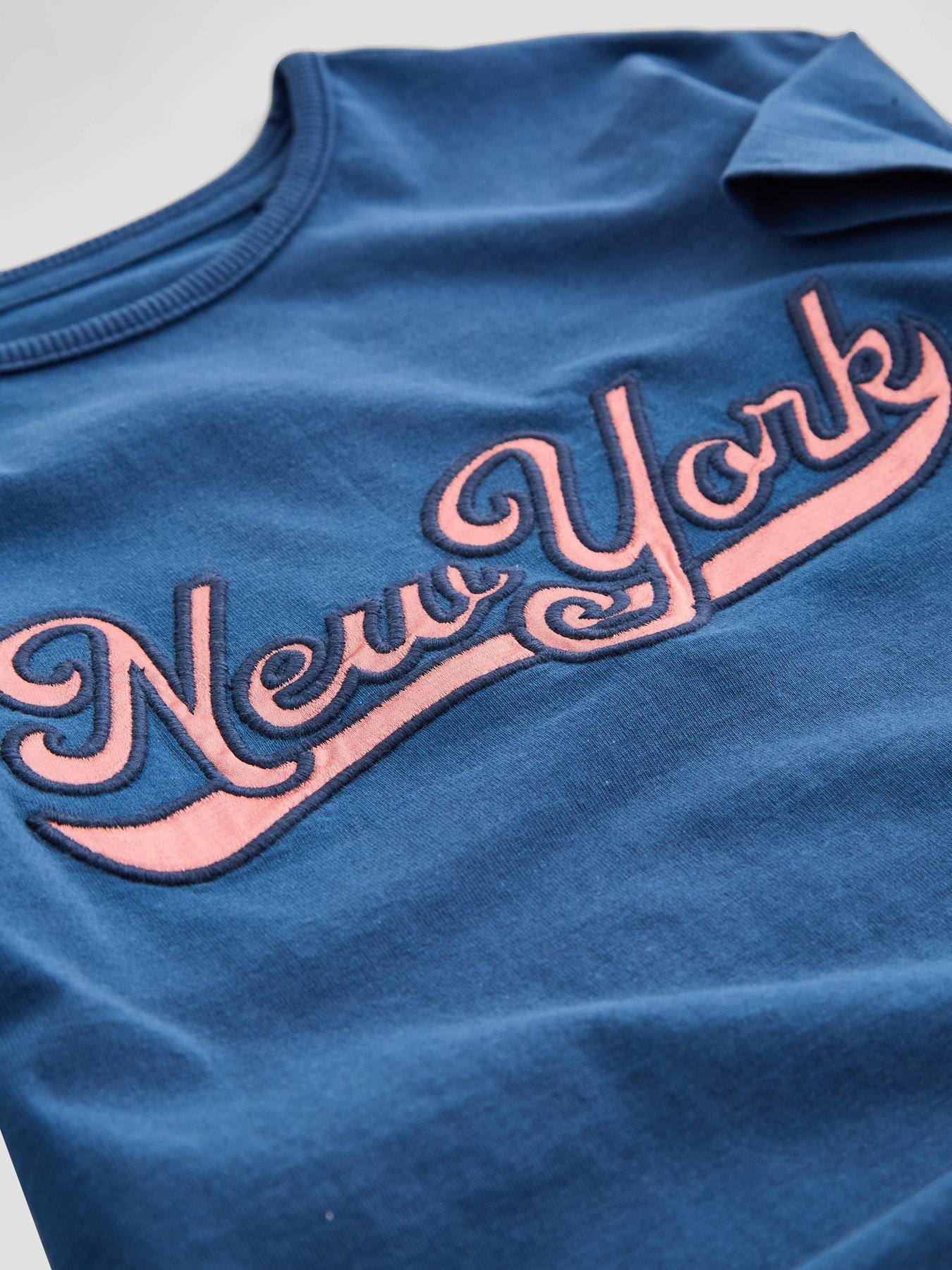 Image 4 of 5 of The Very Collection New York Appliqu&eacute; Graphic T-Shirt (9 months - 7 years) - Blue