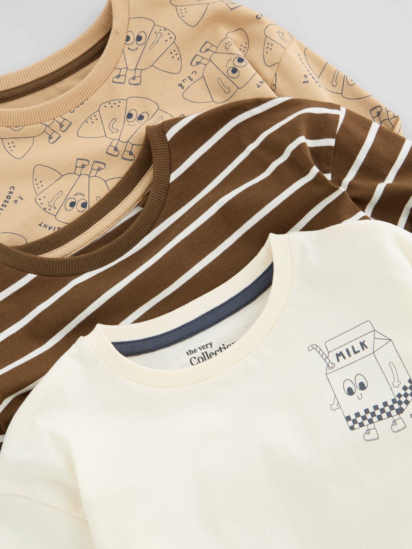 Image 4 of 5 of The Very Collection Boys' Cotton Rich 3 Pack Food Character Tshirts (9 months - 7 years) - Multi