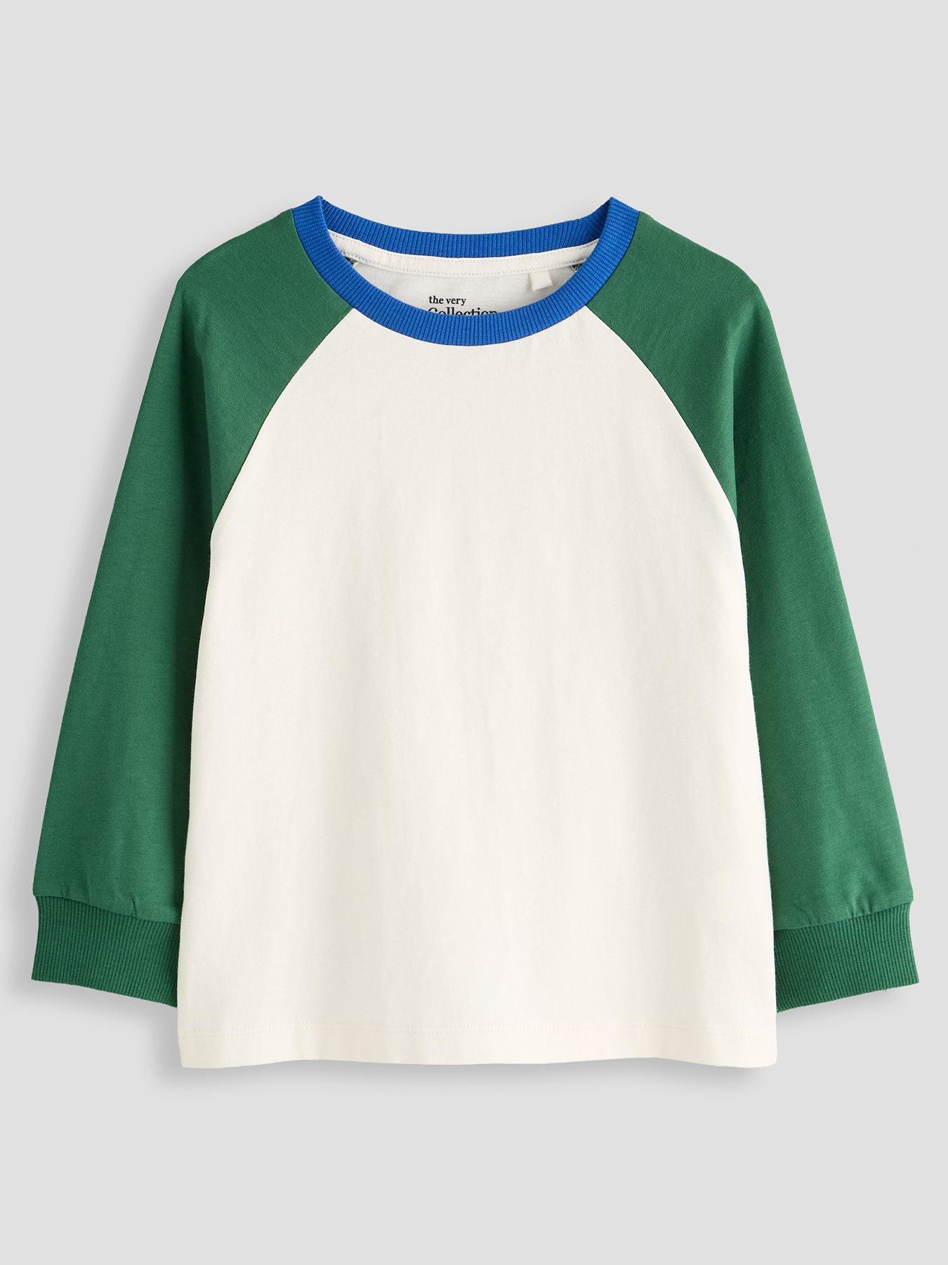 Image 3 of 5 of The Very Collection Boys' 2 Pack Raglan Sleeve Long Sleeve T-Shirts (9 months - 7 years) - Multi