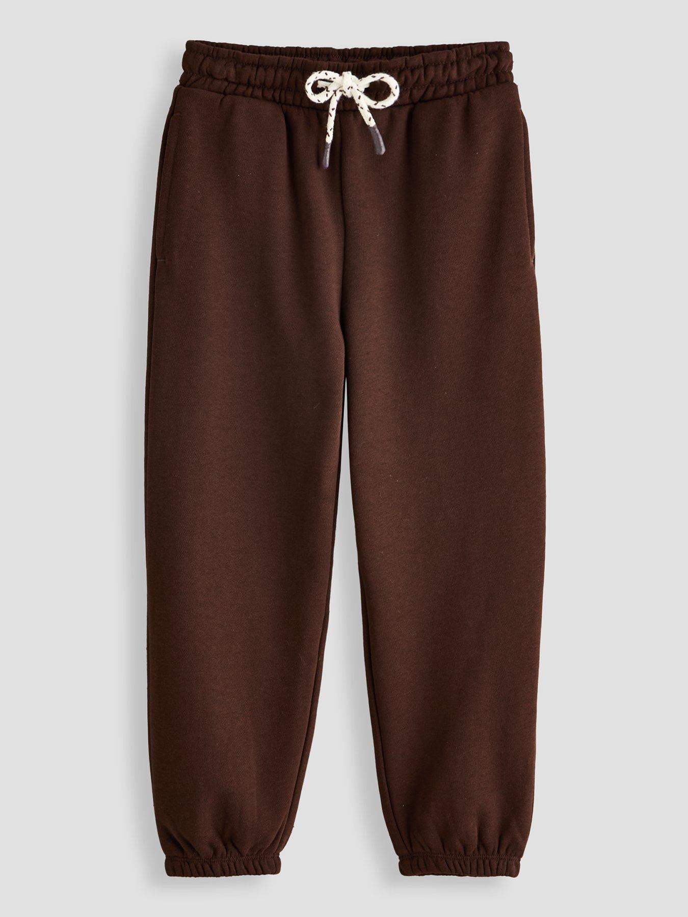 The Very Collection Boys Cotton Rich Basic Joggers - Brown