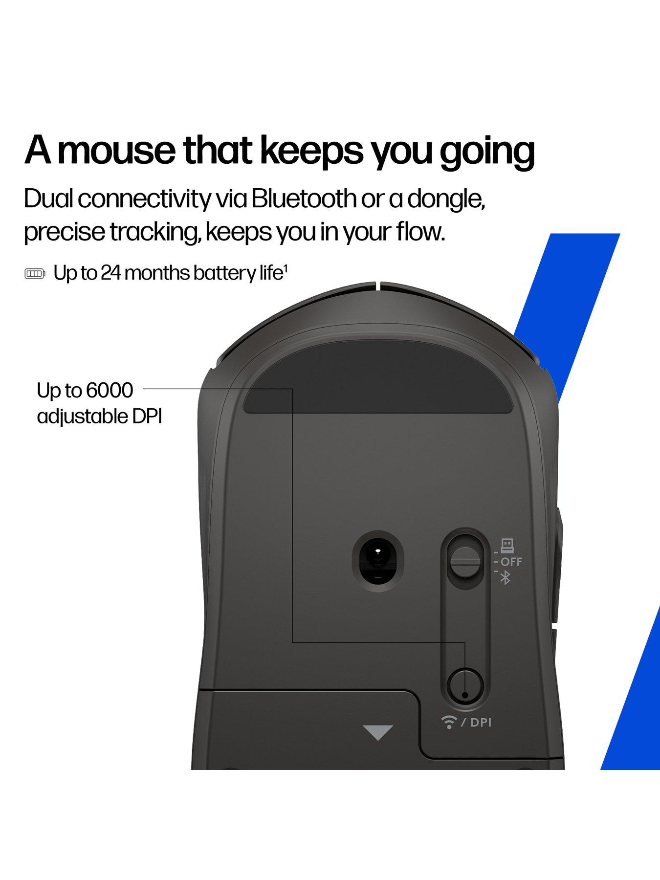 Image 4 of 7 of HP HP 400 Quiet Black Wireless Mouse